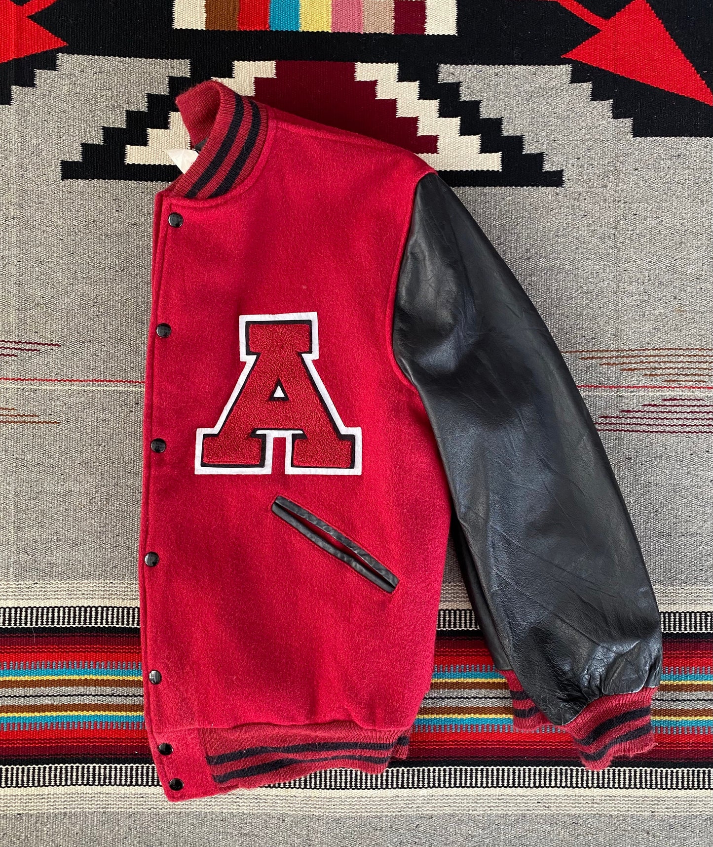 SizeL. Butwin Vintage Annandale varsity/letterman leather sleeve jacket made in USA