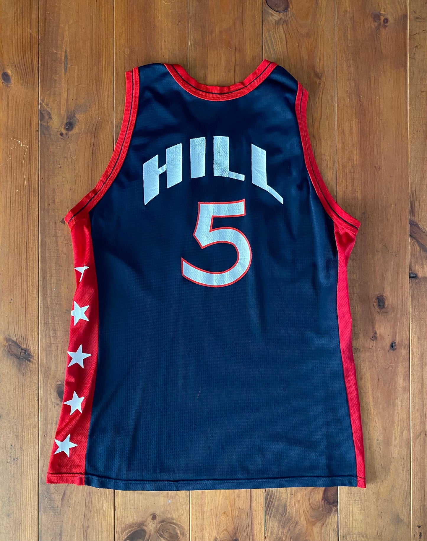 Vintage 90s USA Team Champion NBA jersey, Size 48, Hill #05