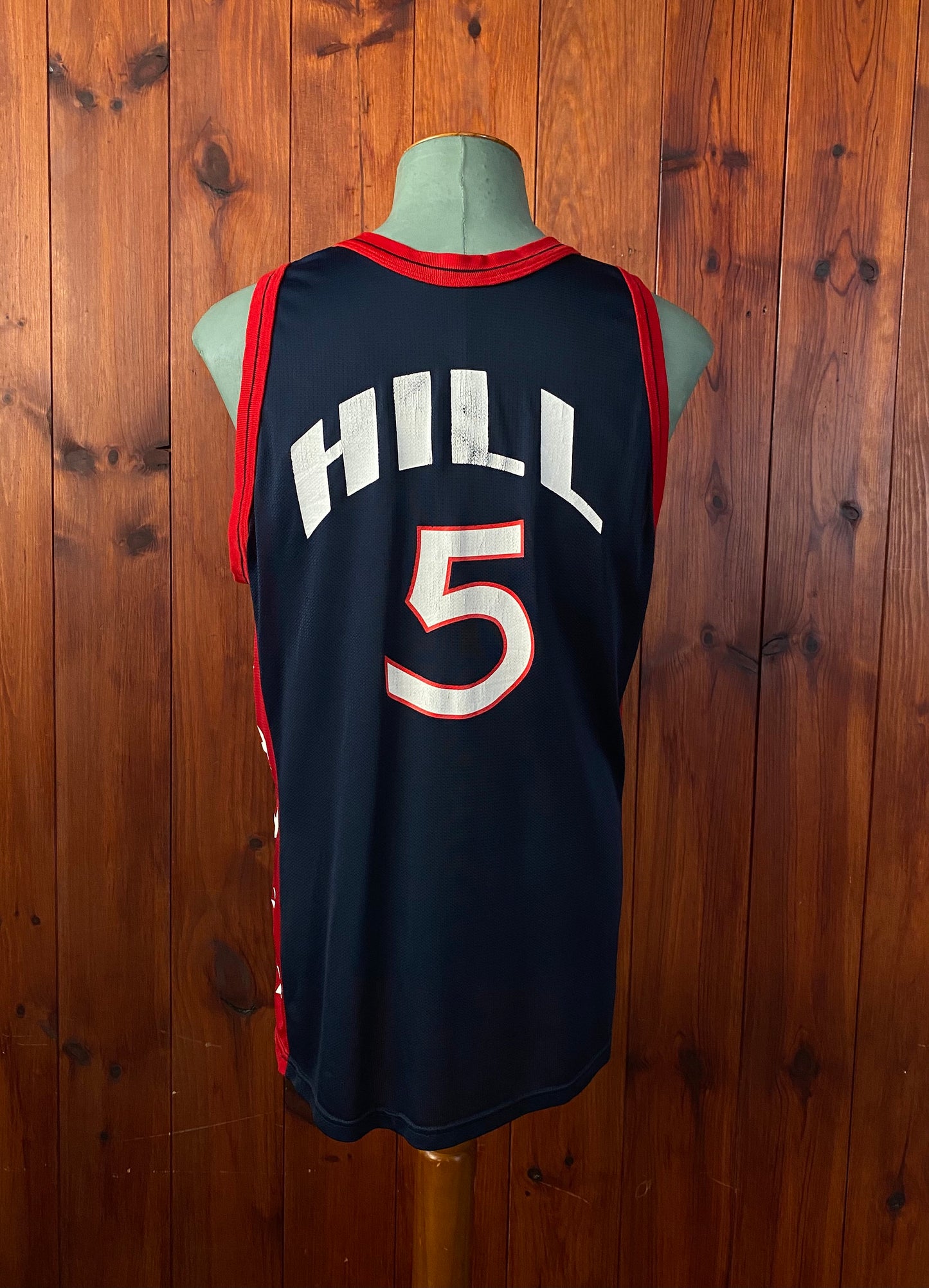 Vintage 90s USA Team Champion NBA jersey, Size 48, Hill #05