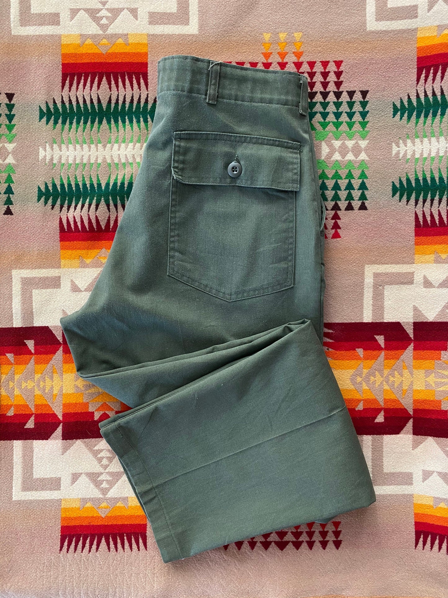 Authentic Vintage 1987 US Army OG-507 Fatigue Pants 32X29 | Classic Military Wear