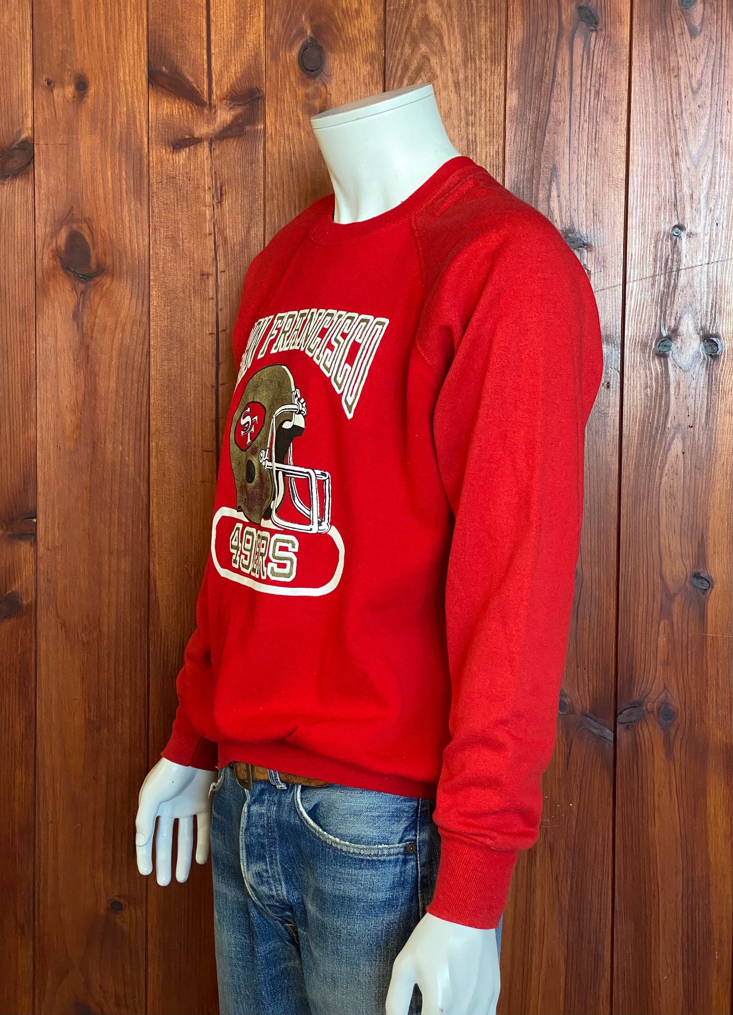 Size L. 50/50 Raglan Sleeve San Fransisco 49ERS 80s vintage sweatshirt