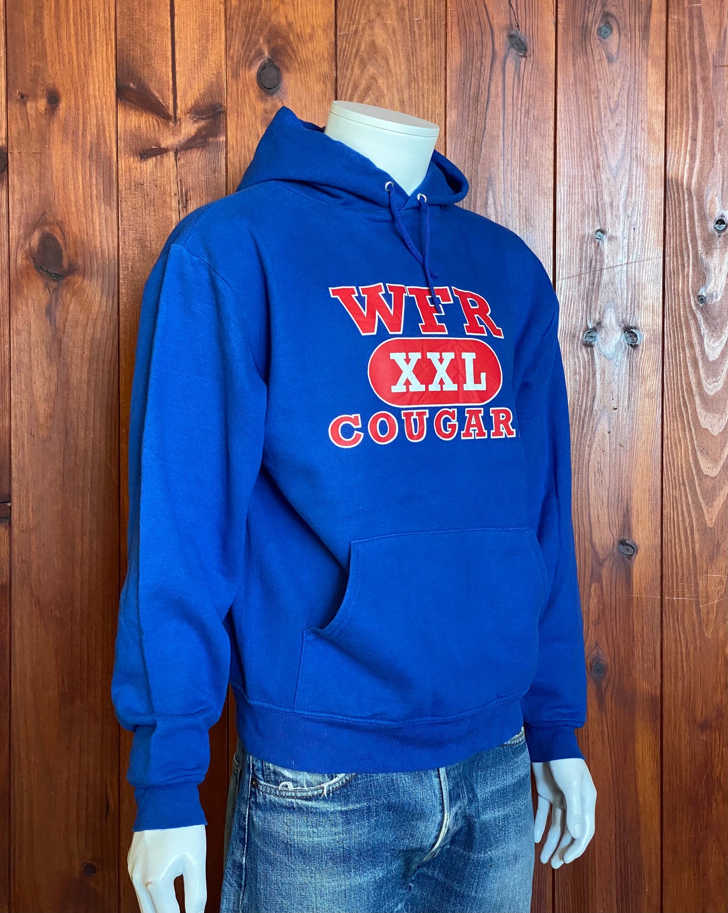 Vintage hooded sweatshirt by Jerzees, size M - Classic comfort and style for your wardrobe.