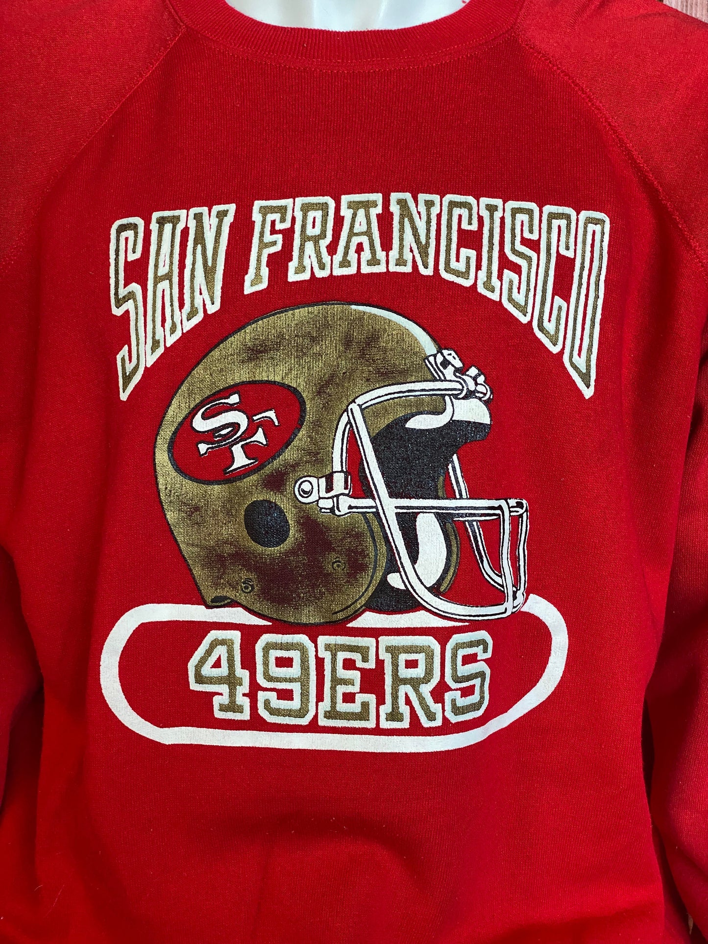 Size L. 50/50 Raglan Sleeve San Fransisco 49ERS 80s vintage sweatshirt