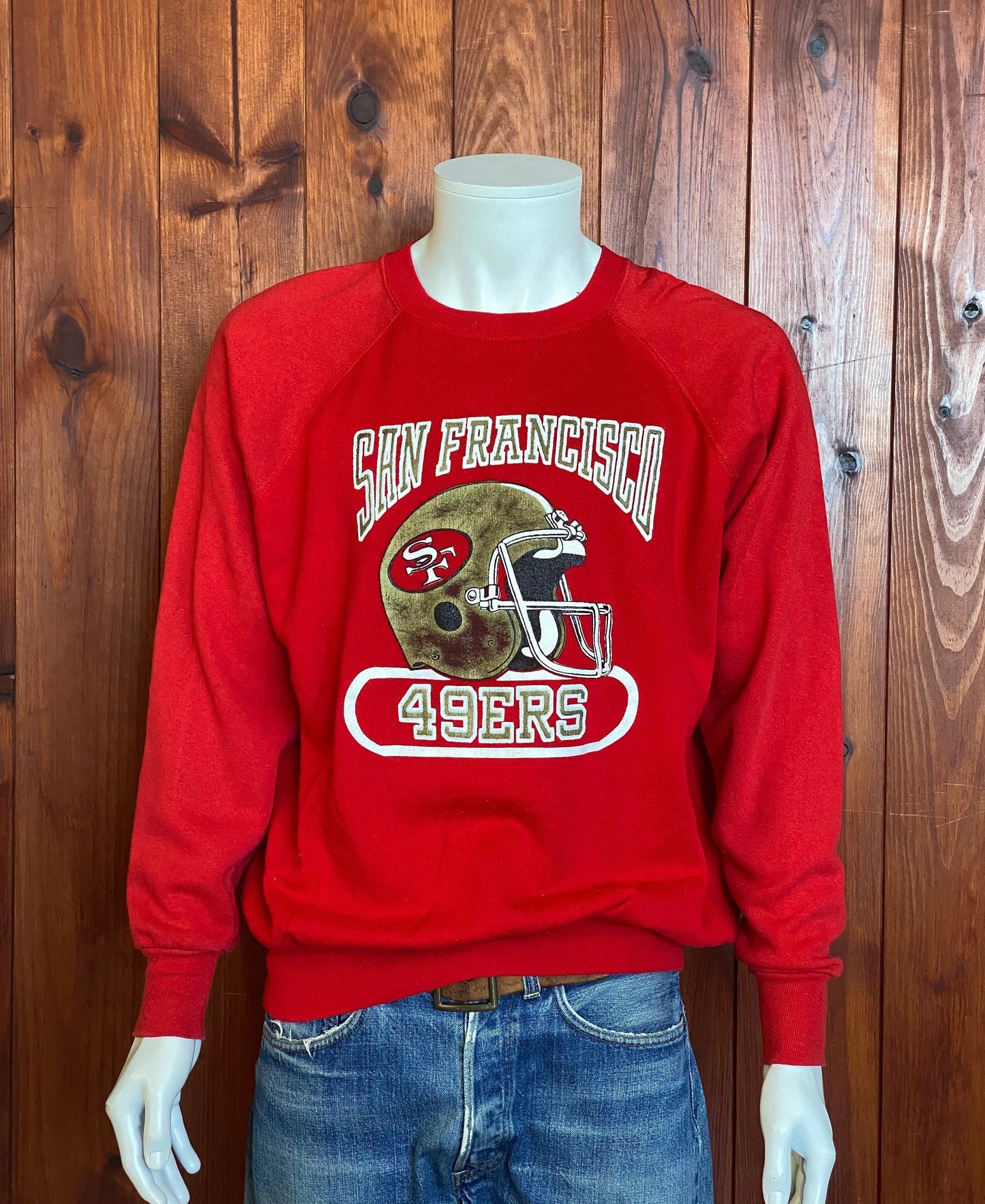Size L. 50/50 Raglan Sleeve San Fransisco 49ERS 80s vintage sweatshirt