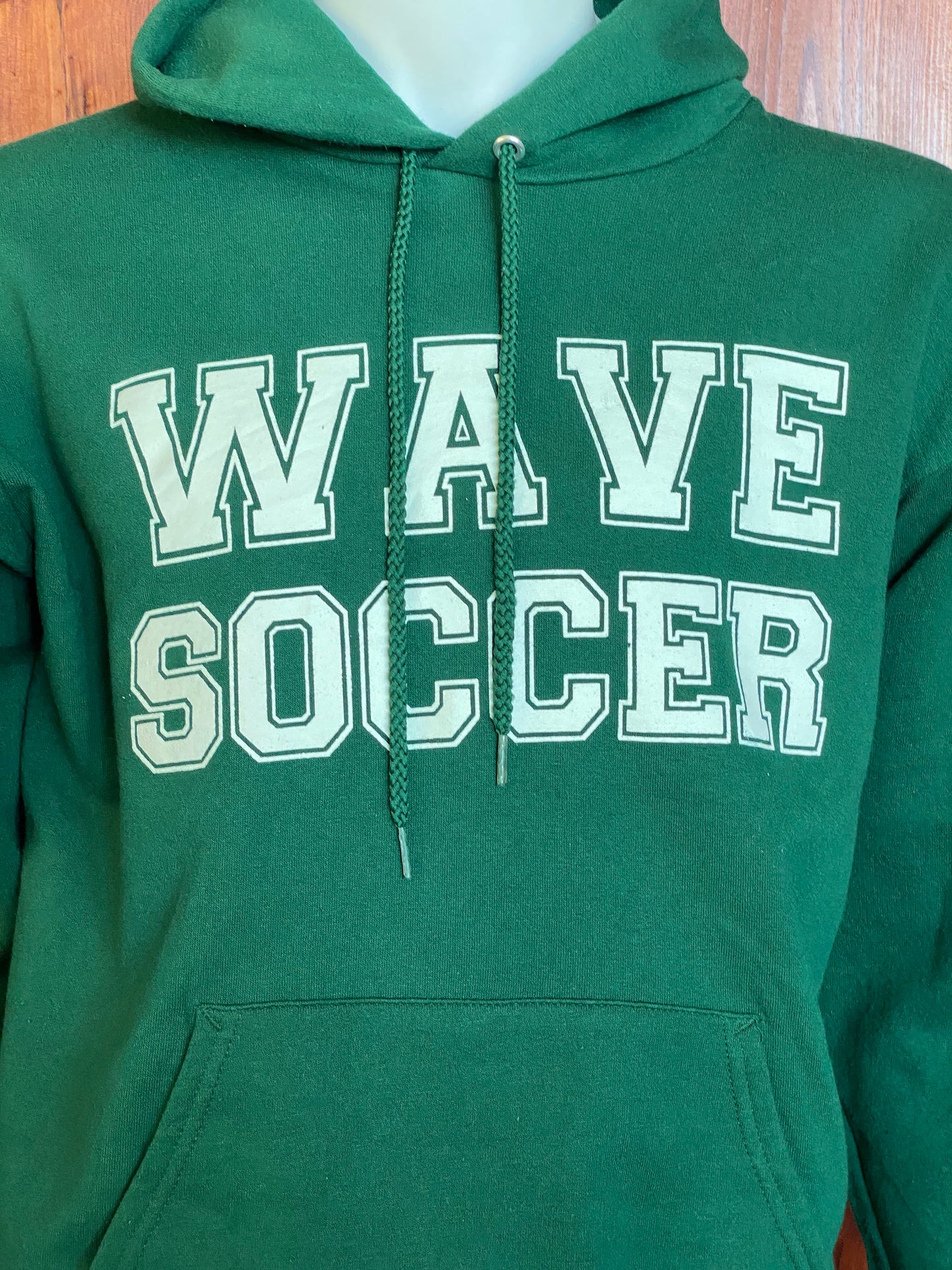 Wave soccer vintage 90s hooded sweatshirt made by Hanes size: M