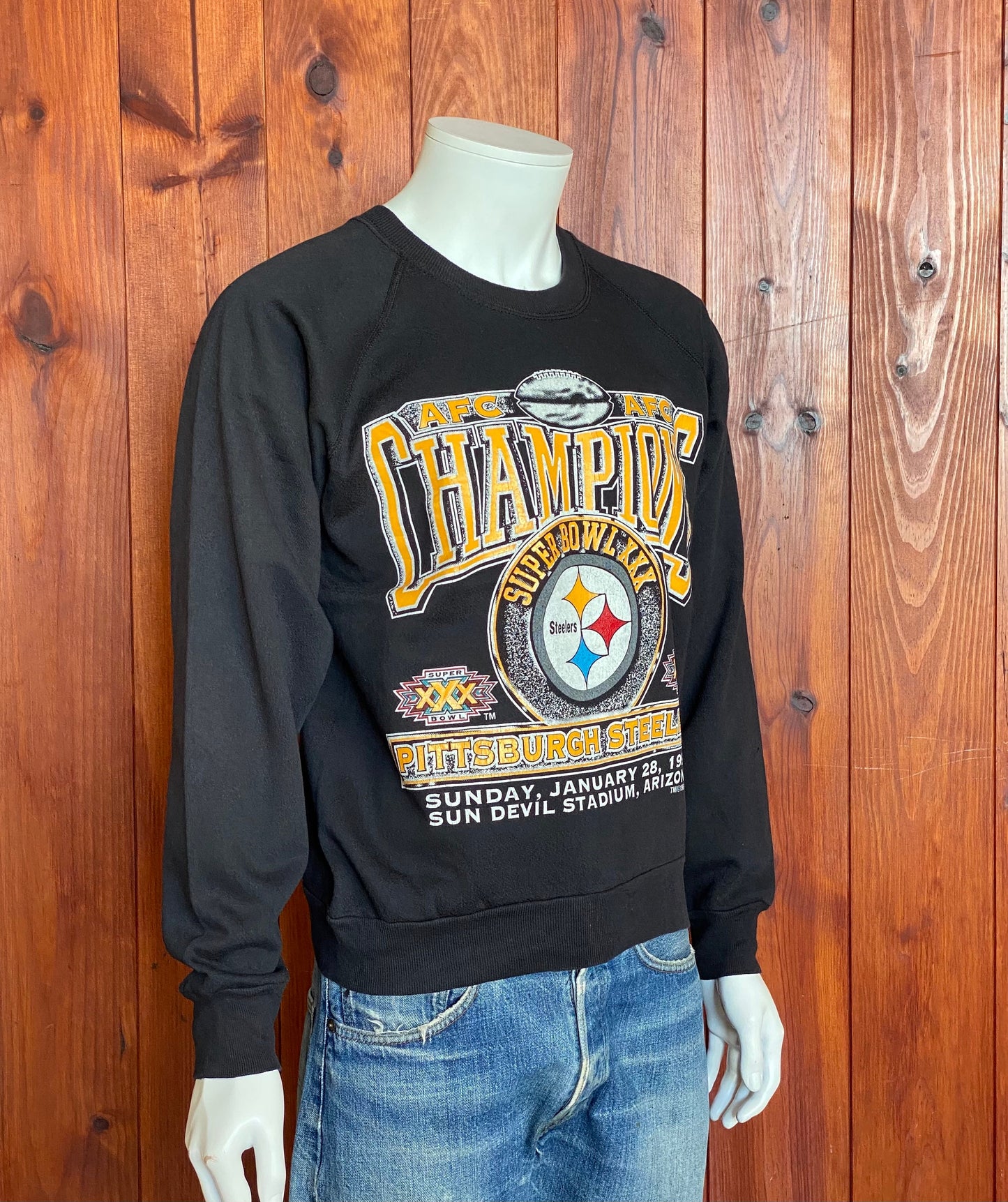 Size L. Made InUSA 1996 Champion Superbowl XXX Pittsburgh Steelers sweatshirt