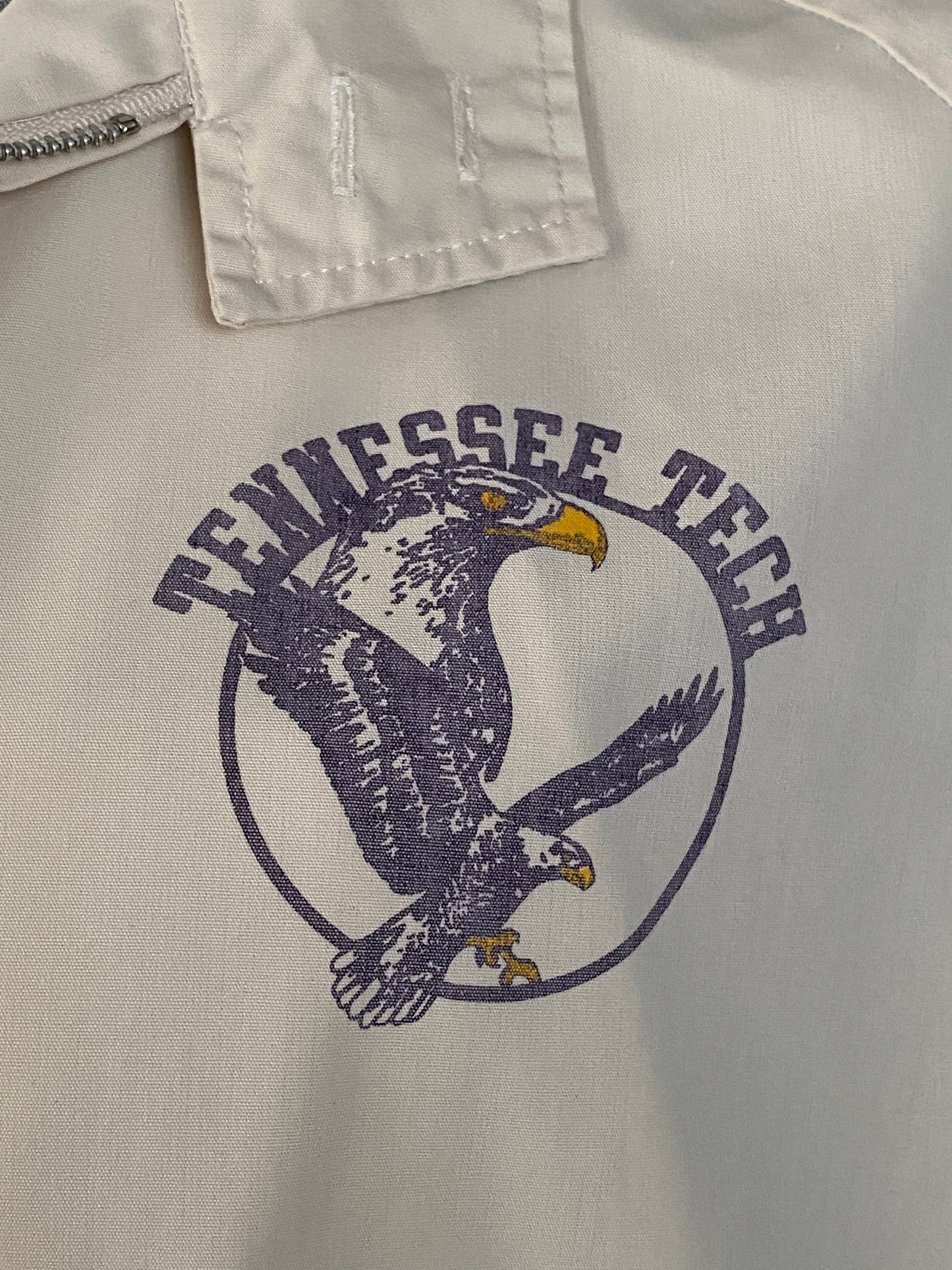 Vintage 70s Tennessee Tech University Champion Cotton Jacket Size Large
