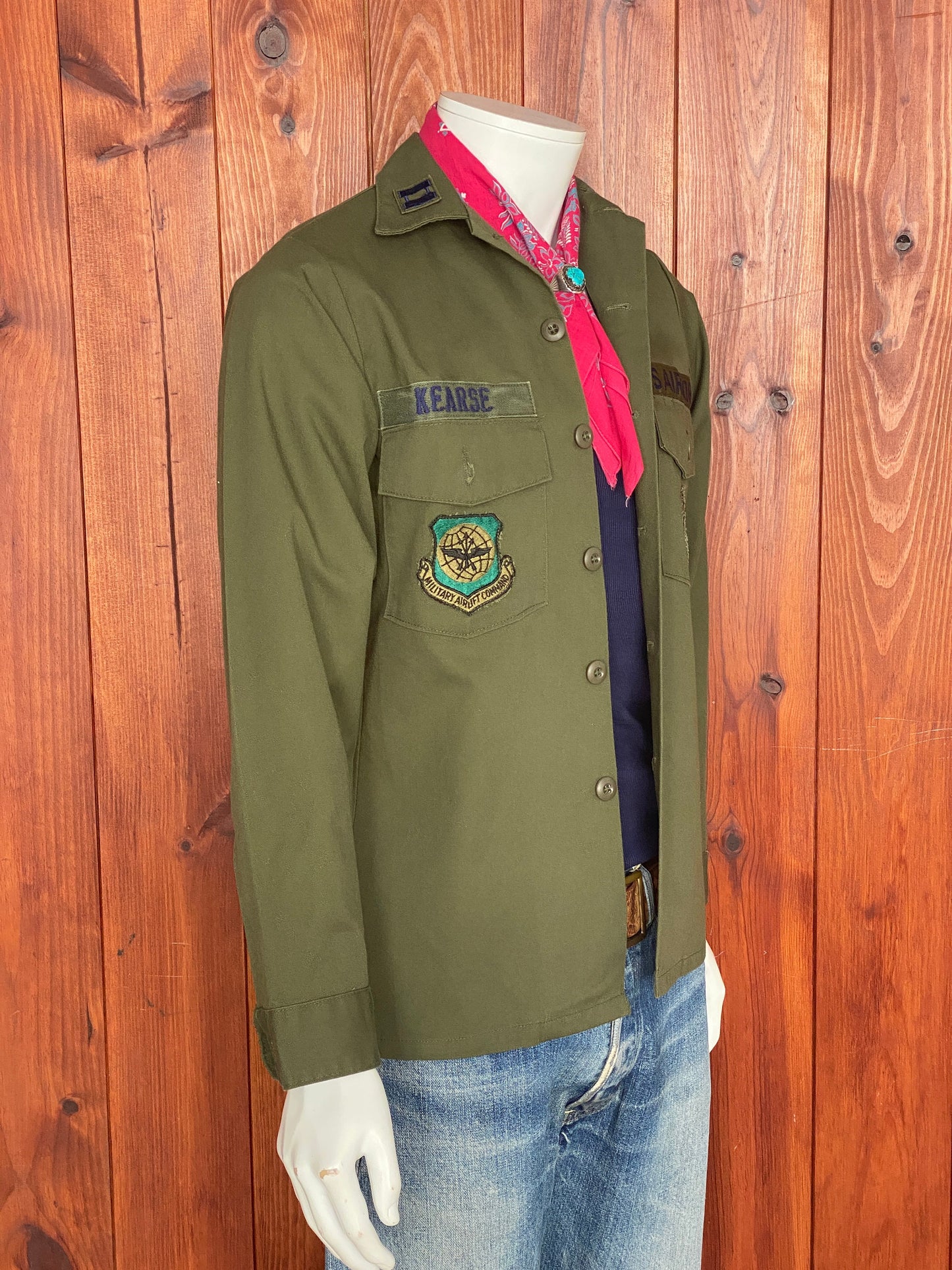 Small. Authentic vintage military 80s utility shirt OG 507 poly/cotton