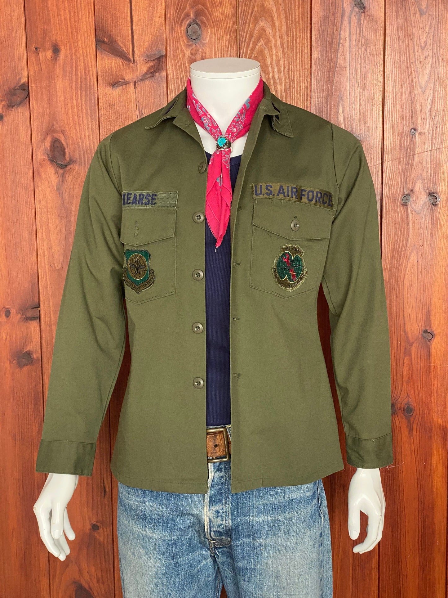 Small. Authentic vintage military 80s utility shirt OG 507 poly/cotton