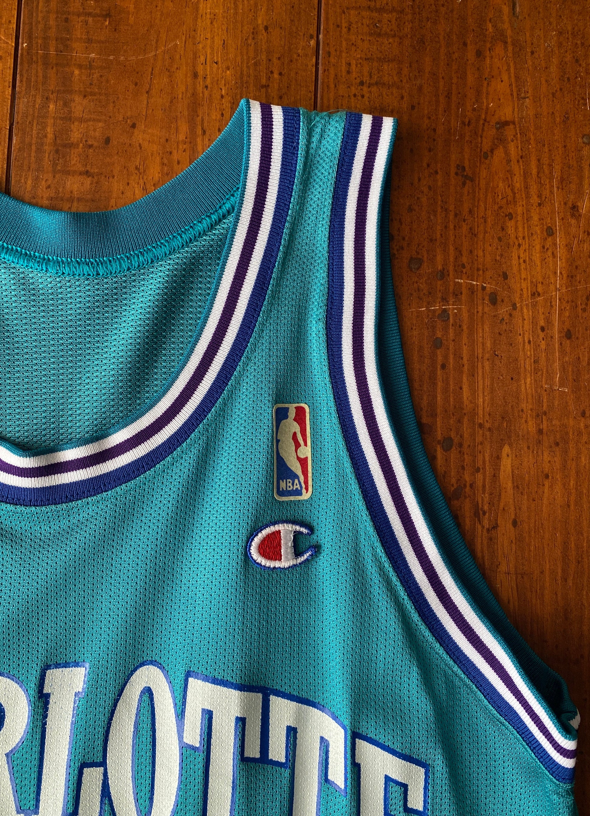 Authentic NBA Jersey - #2 Johnson Charlotte Hornets - Size 40, Made in USA by Champion