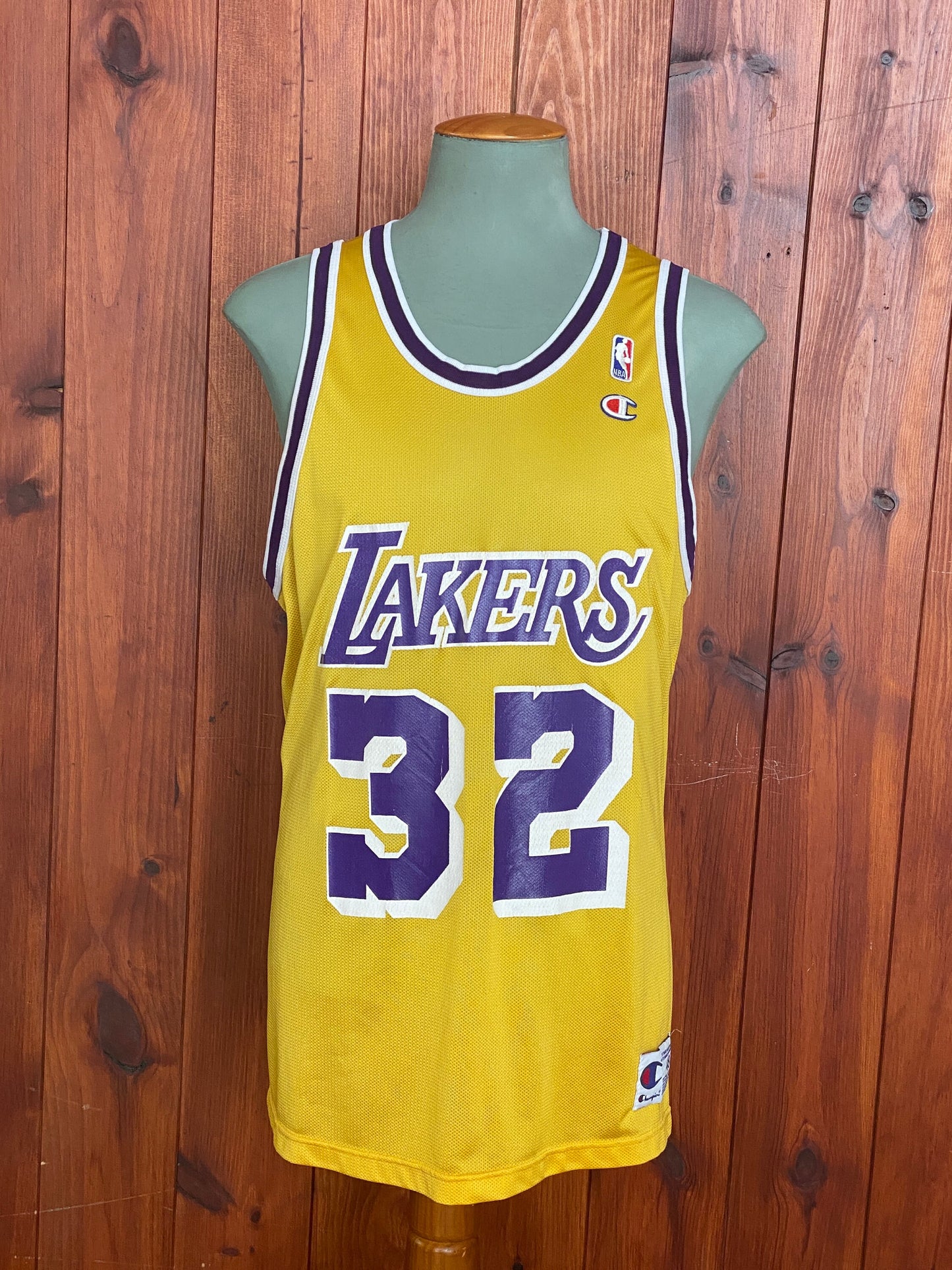 Vintage 90s Lakers Champion NBA jersey, Size 48, Magic Johnson #32, Made in USA