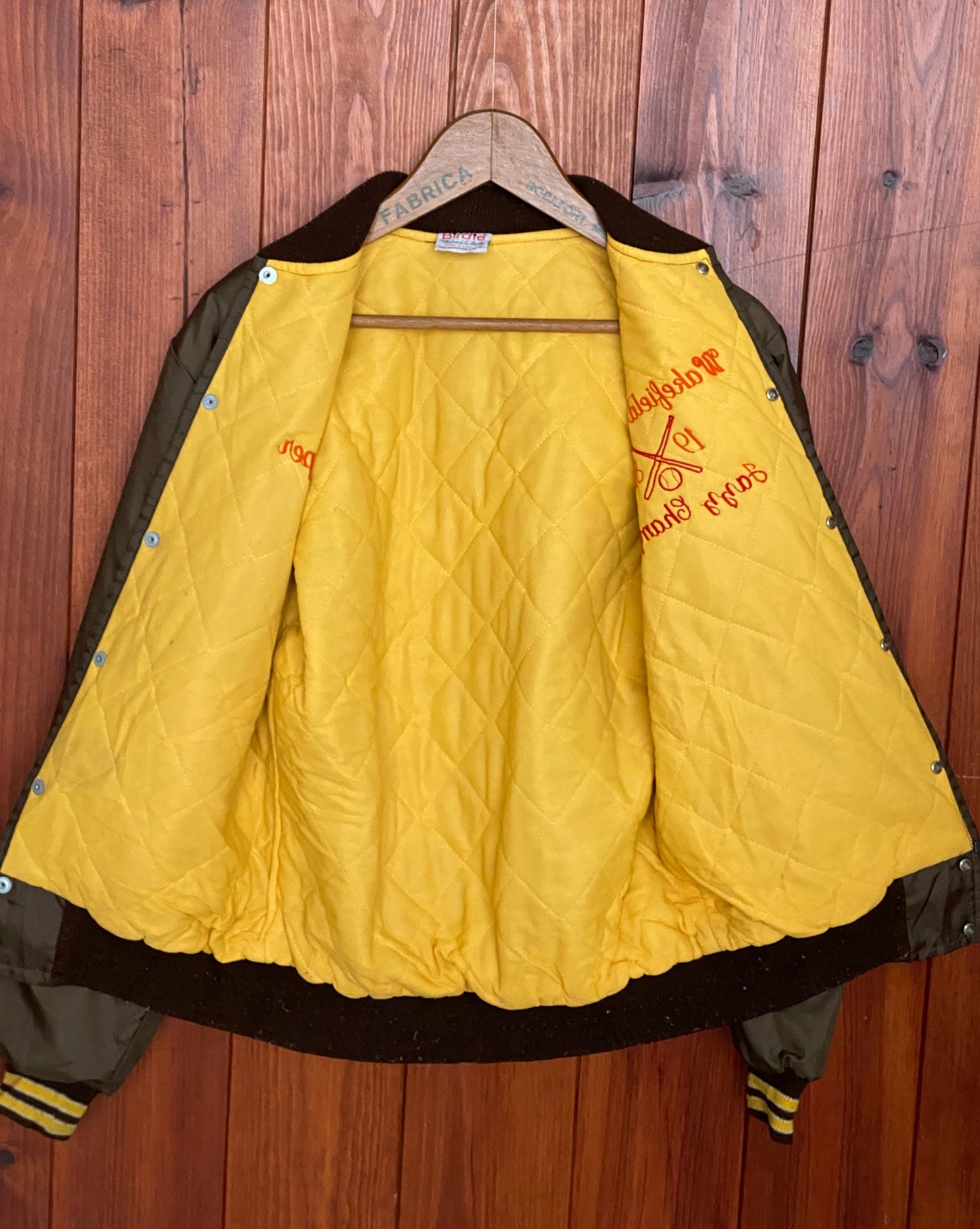 Size Small. Made In USA 1981 Vintage satin Softball jacket