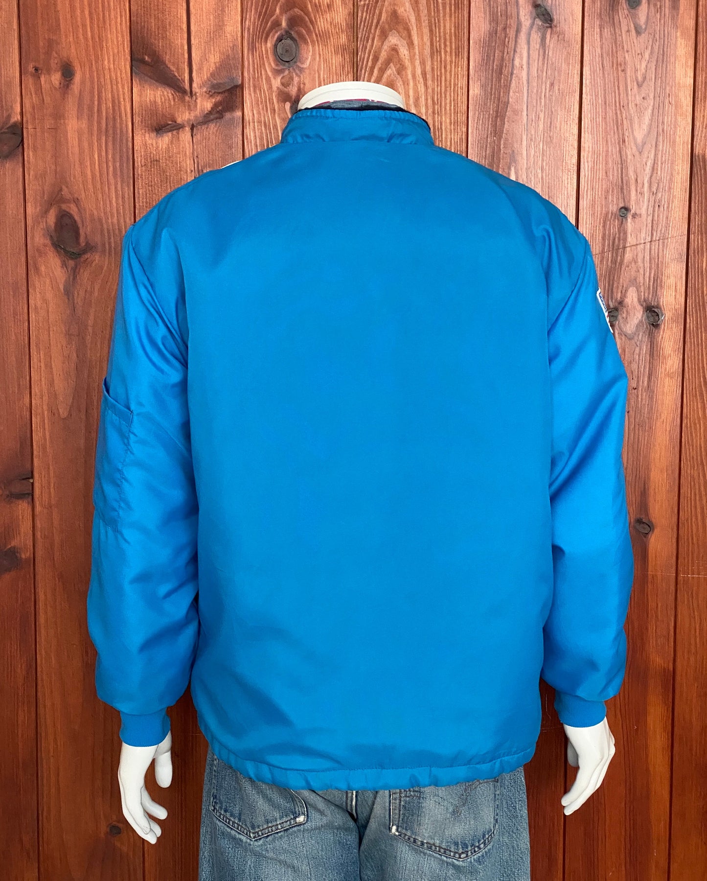 Size M. Vintage 70s nylon lined racing jacket Made In USA