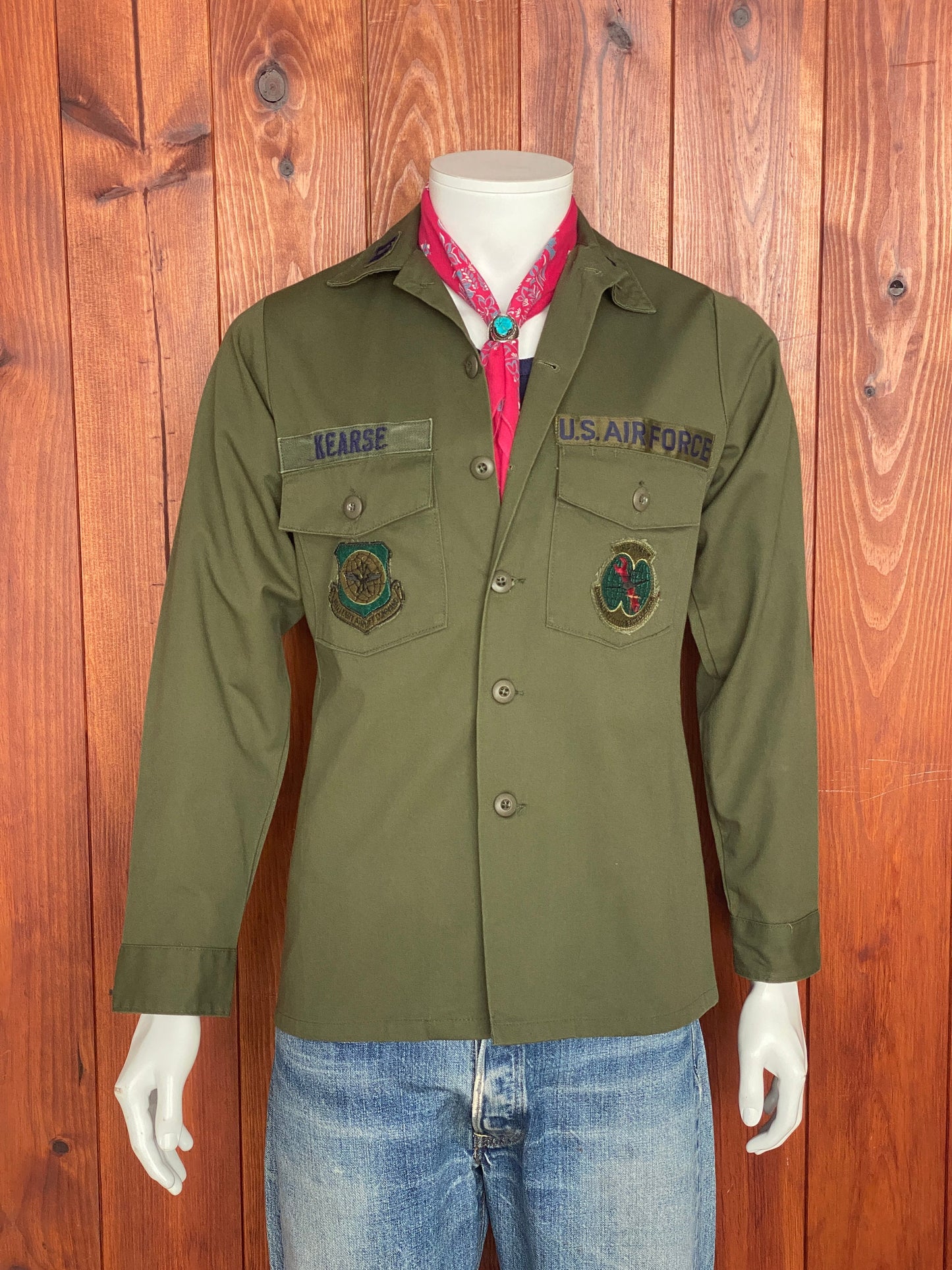 Small. Authentic vintage military 80s utility shirt OG 507 poly/cotton