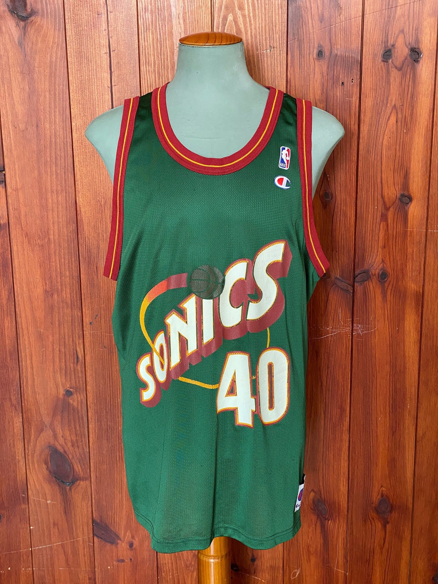Vintage 90s NBA Champion Sonics Kemp #40 Jersey - Size 48 | Made in USA