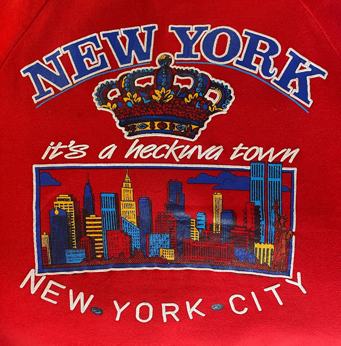 Size XL. New York 80s vintage sweatshirt made by Jerzees