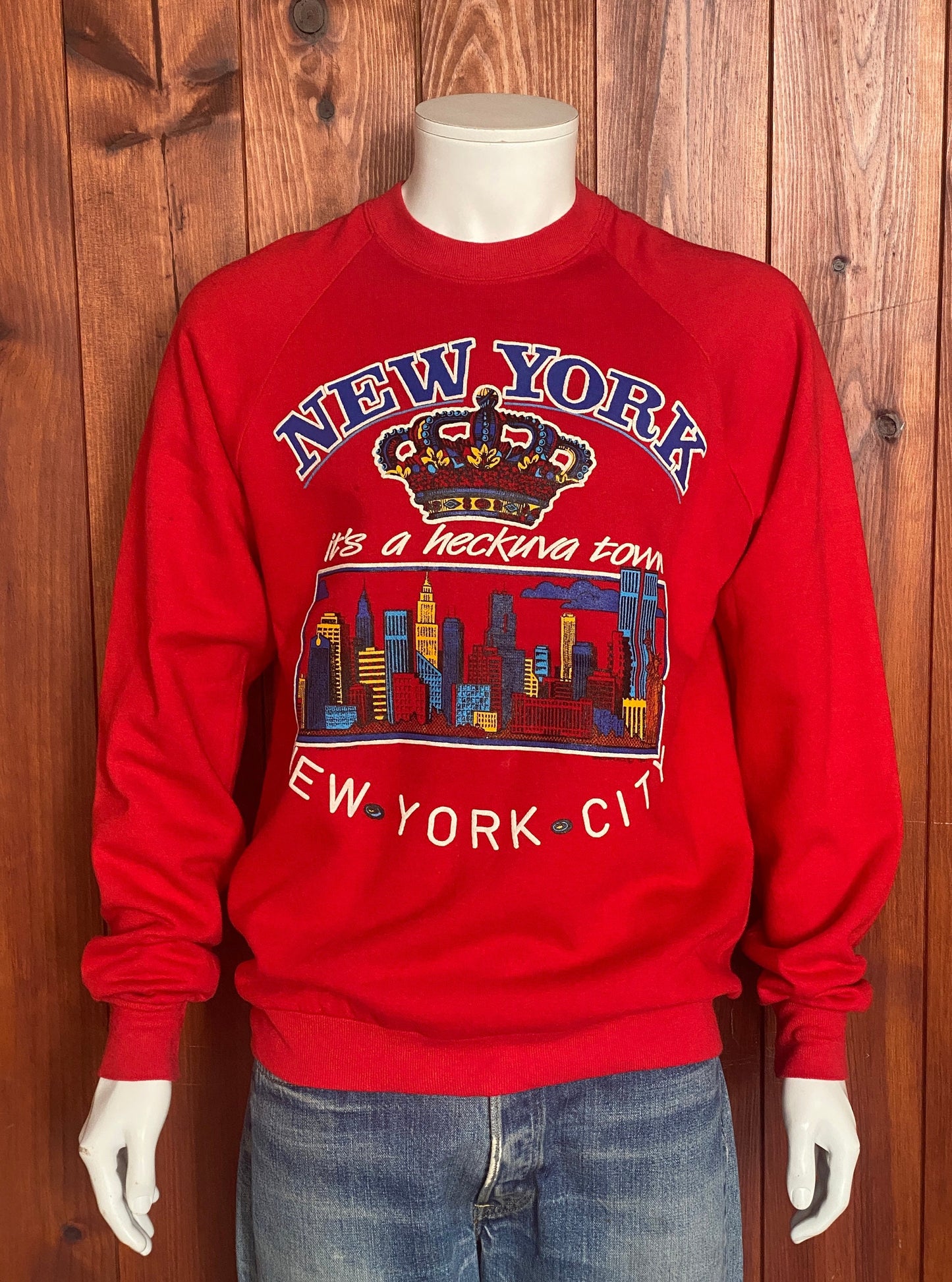 Size XL. New York 80s vintage sweatshirt made by Jerzees