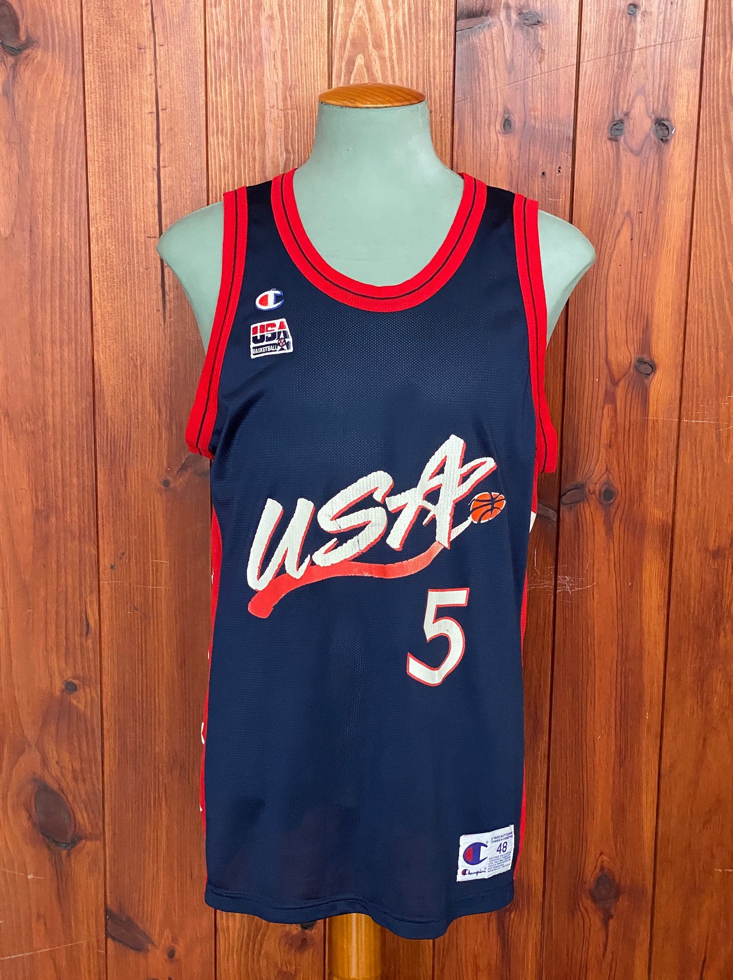 Champion USA Team #5 Hill Jersey, NBA Basketball Jersey, Size 48, Authentic NBA Jersey, Sports Memorabilia, Basketball Apparel