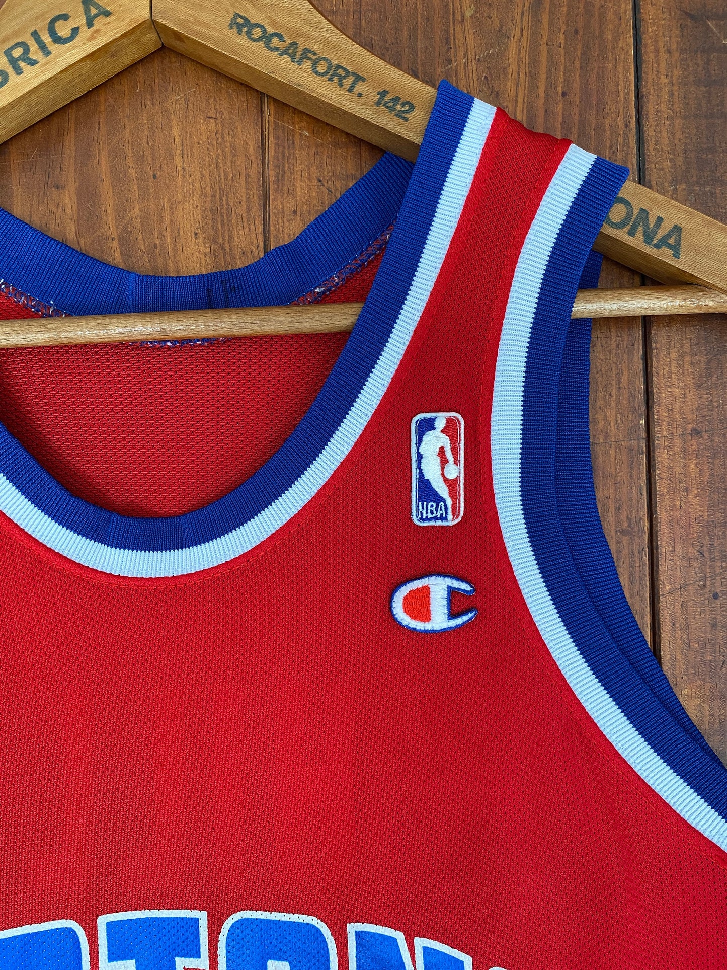 Piston 90s Vintage NBA Jersey #33 Hill - Size 36, Made in USA by Champion