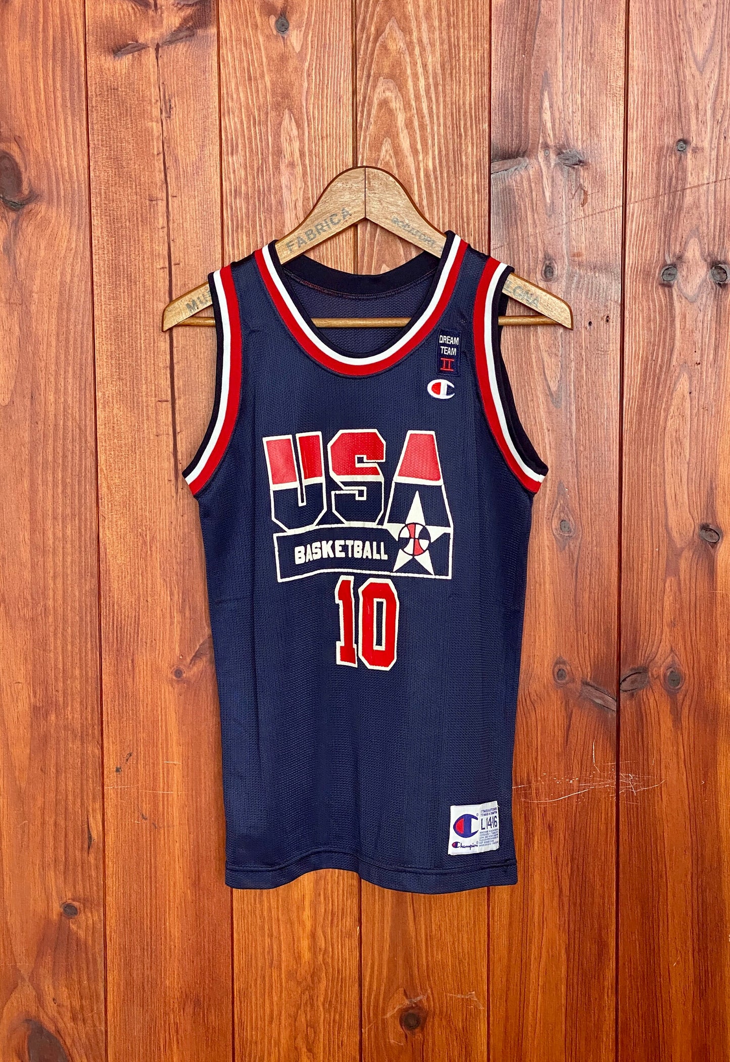 Youth L 14-16. Vintage 90s Champion NBA USA dream team #10 Miller  jersey  Made In USA