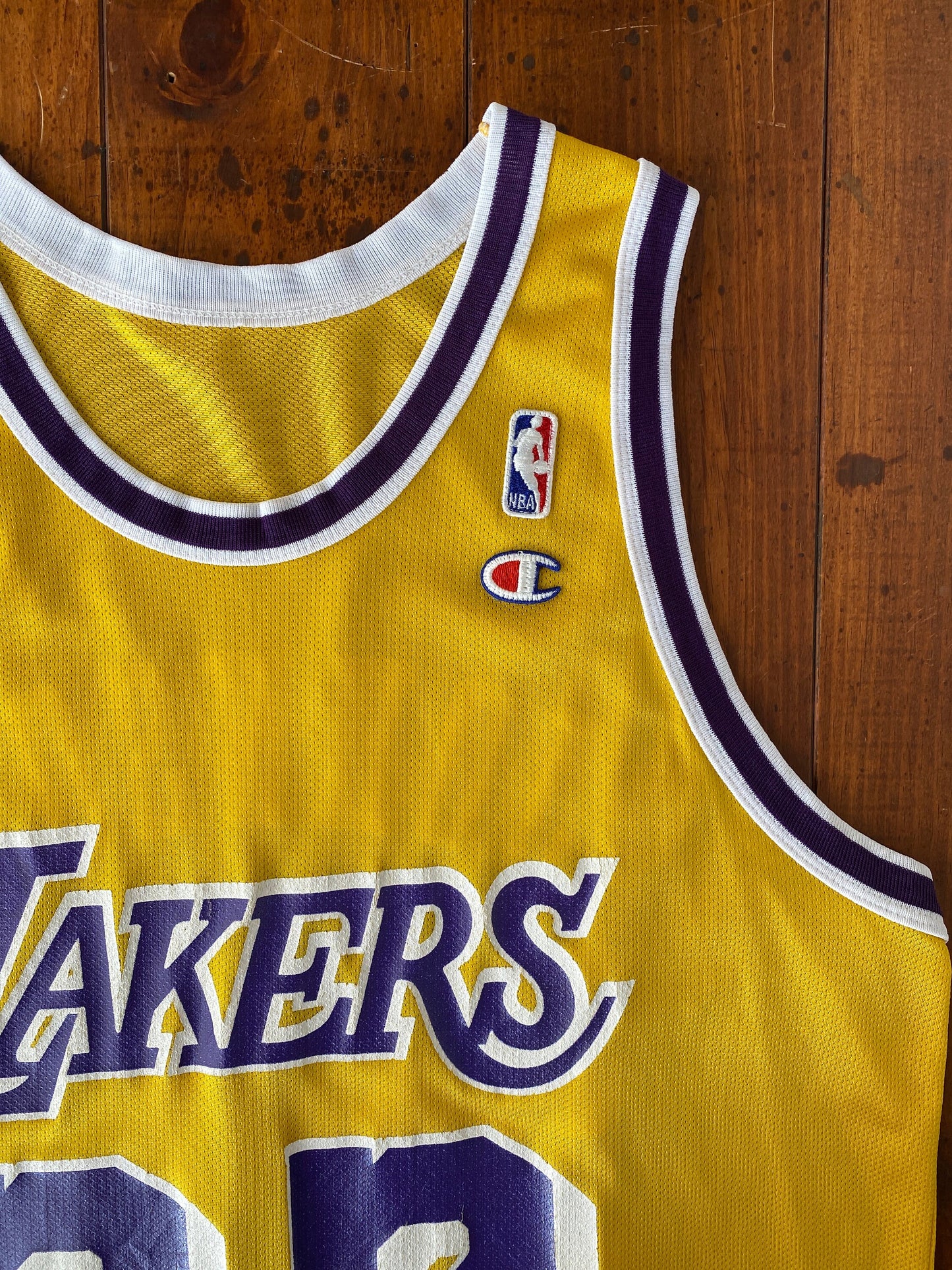 Vintage 90s Lakers Champion NBA jersey, Size 48, Magic Johnson #32, Made in USA