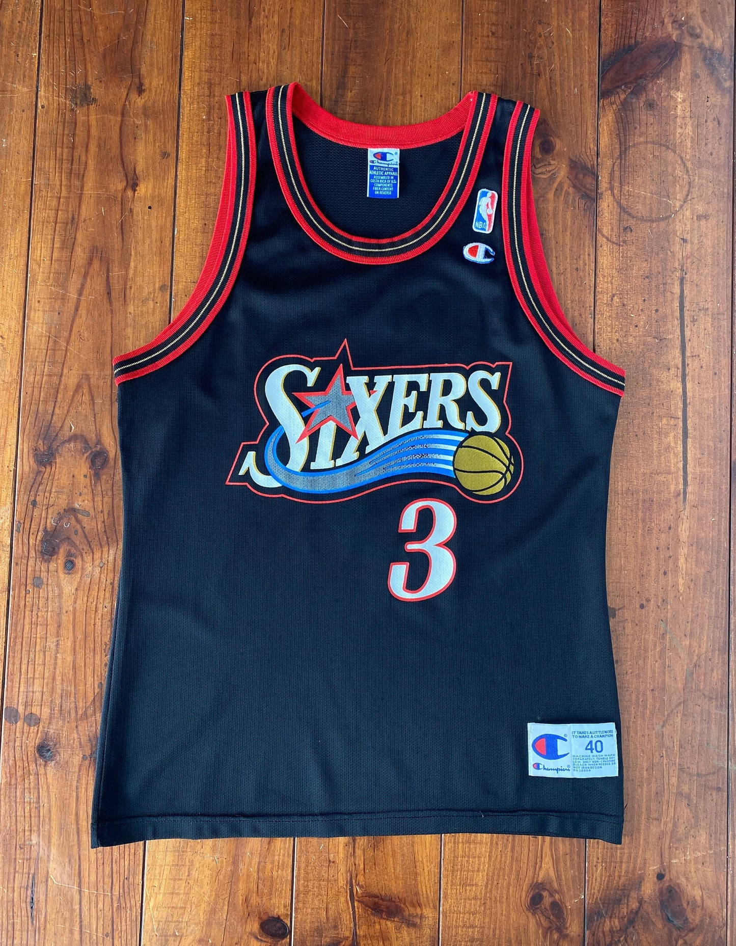 Vintage Sixers NBA Jersey Iverson number 3