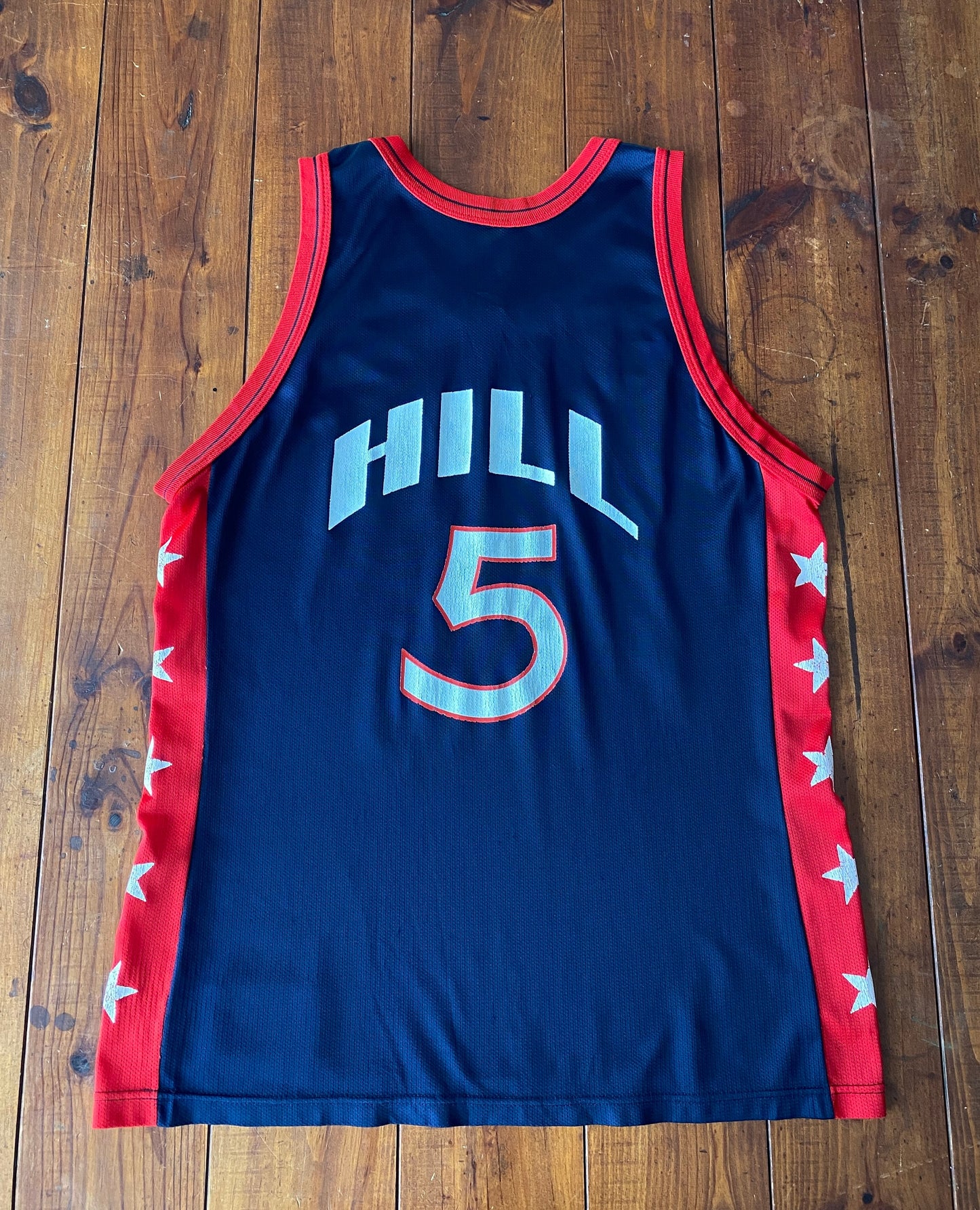 Champion USA Team #5 Hill Jersey, NBA Basketball Jersey, Size 48, Authentic NBA Jersey, Sports Memorabilia, Basketball Apparel