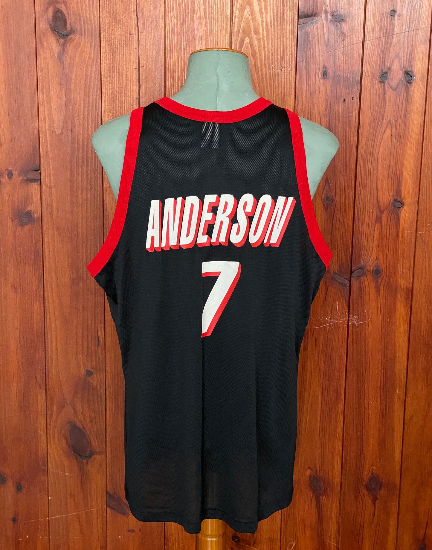 Size 48 Vintage 90s Champion NBA Portland Trail Blazers #7 Anderson Jersey