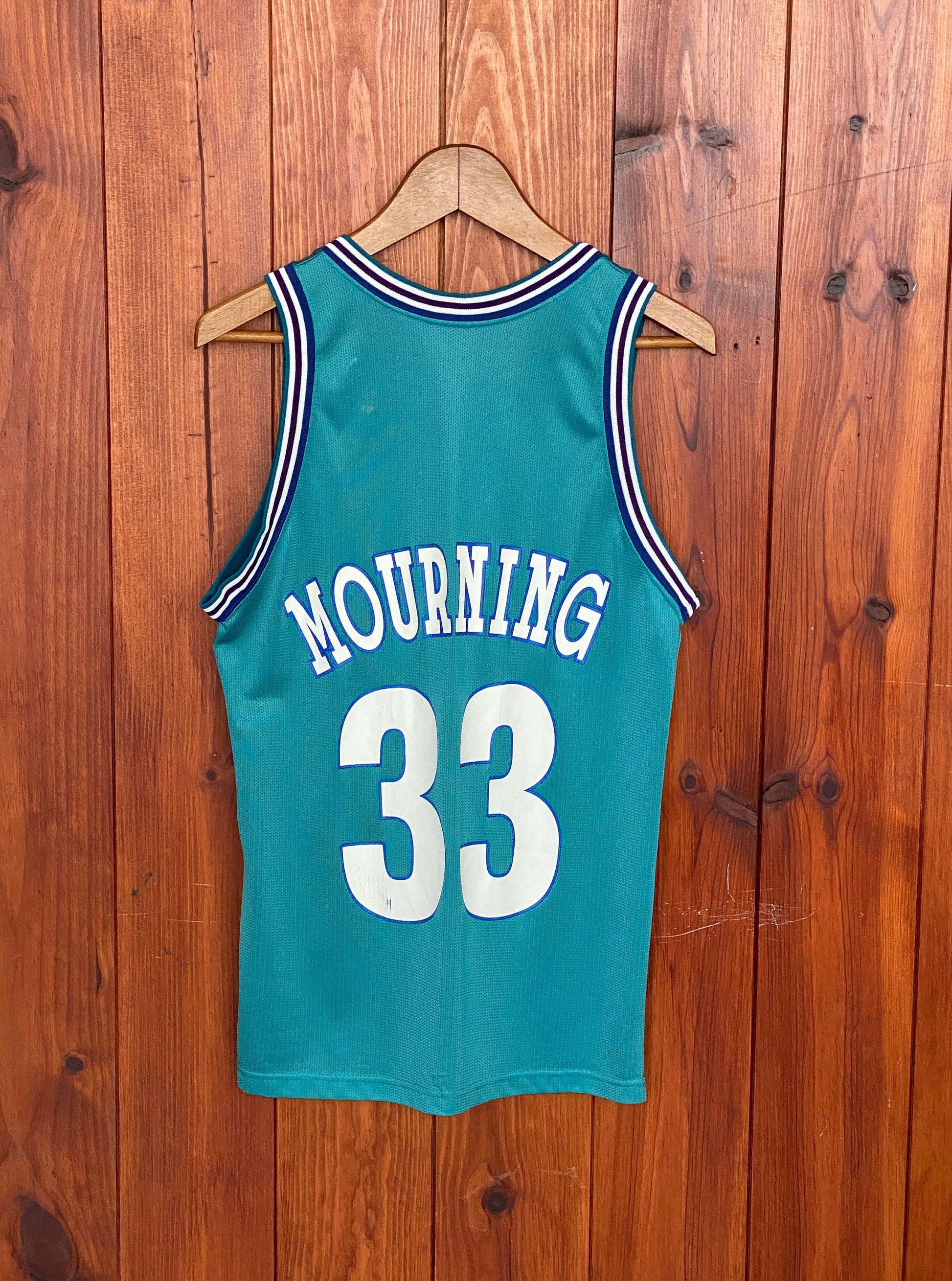 Vintage 90s NBA Champion Mourning #33 Jersey Charlotte Hornets - Size 36, Made in USA