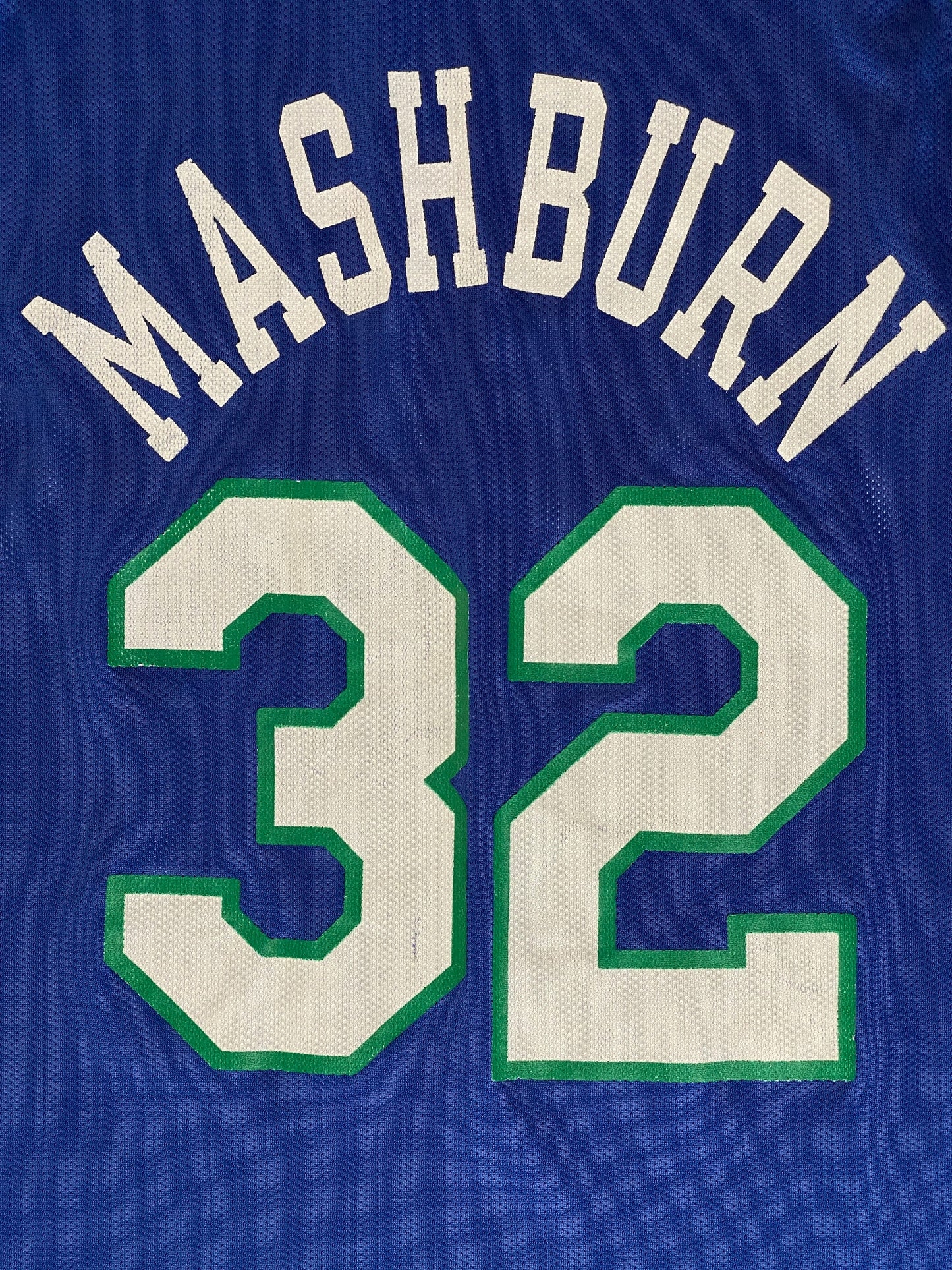 Vintage 90s NBA Dallas #32 Mashburn Jersey - Size 48 | Made in USA by Champion