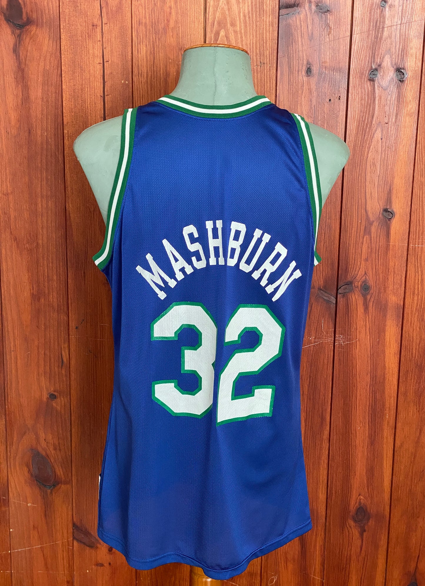 Vintage 90s NBA Dallas #32 Mashburn Jersey - Size 48 | Made in USA by Champion