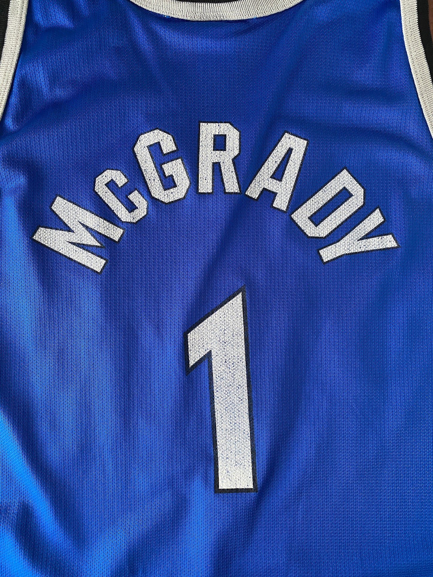 Size 52 USA. Rare Vintage Champion NBA Tracy Mc GRADY #1 Jersey Orlando Magic