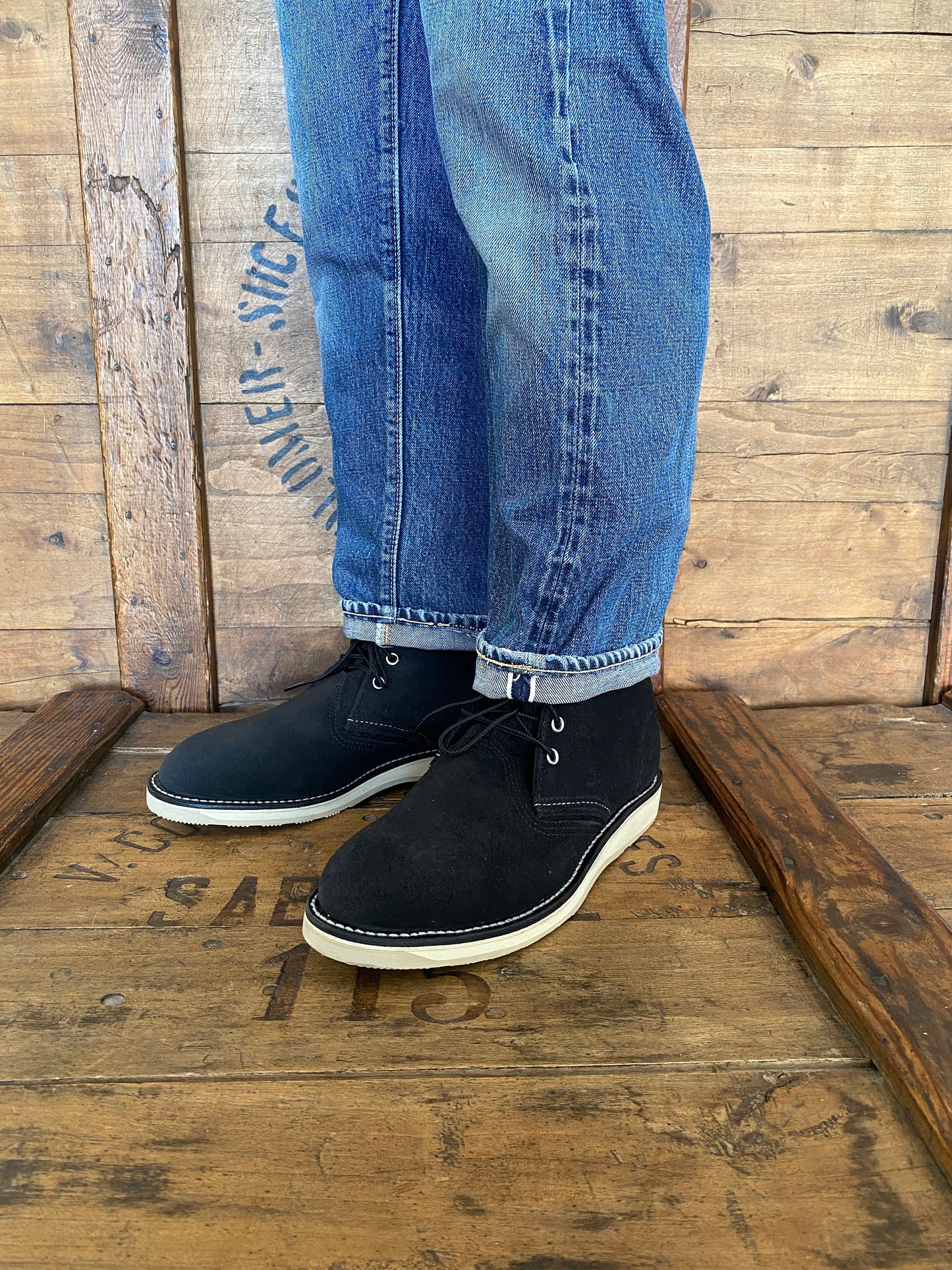 Red Wing 3147 Boots, size 8.5D (41.5 EU) - front view. Made in USA. Factory seconds.