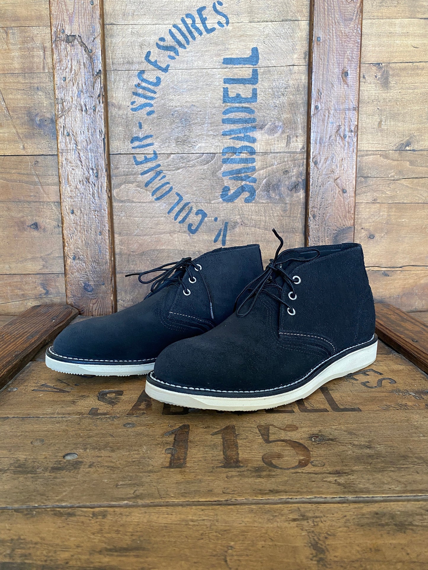 Red Wing 3147 Boots, size 8.5D (41.5 EU) - front view. Made in USA. Factory seconds.