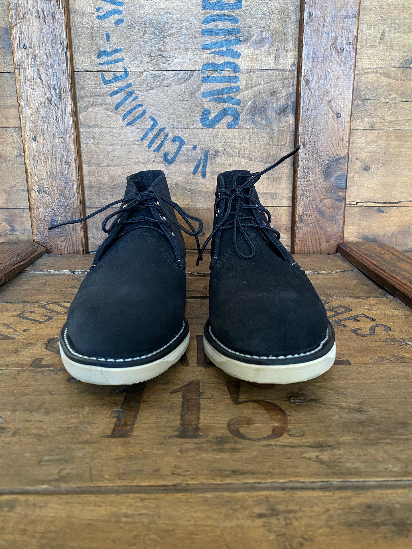 Red Wing 3147 Boots, size 8.5D (41.5 EU) - front view. Made in USA. Factory seconds.