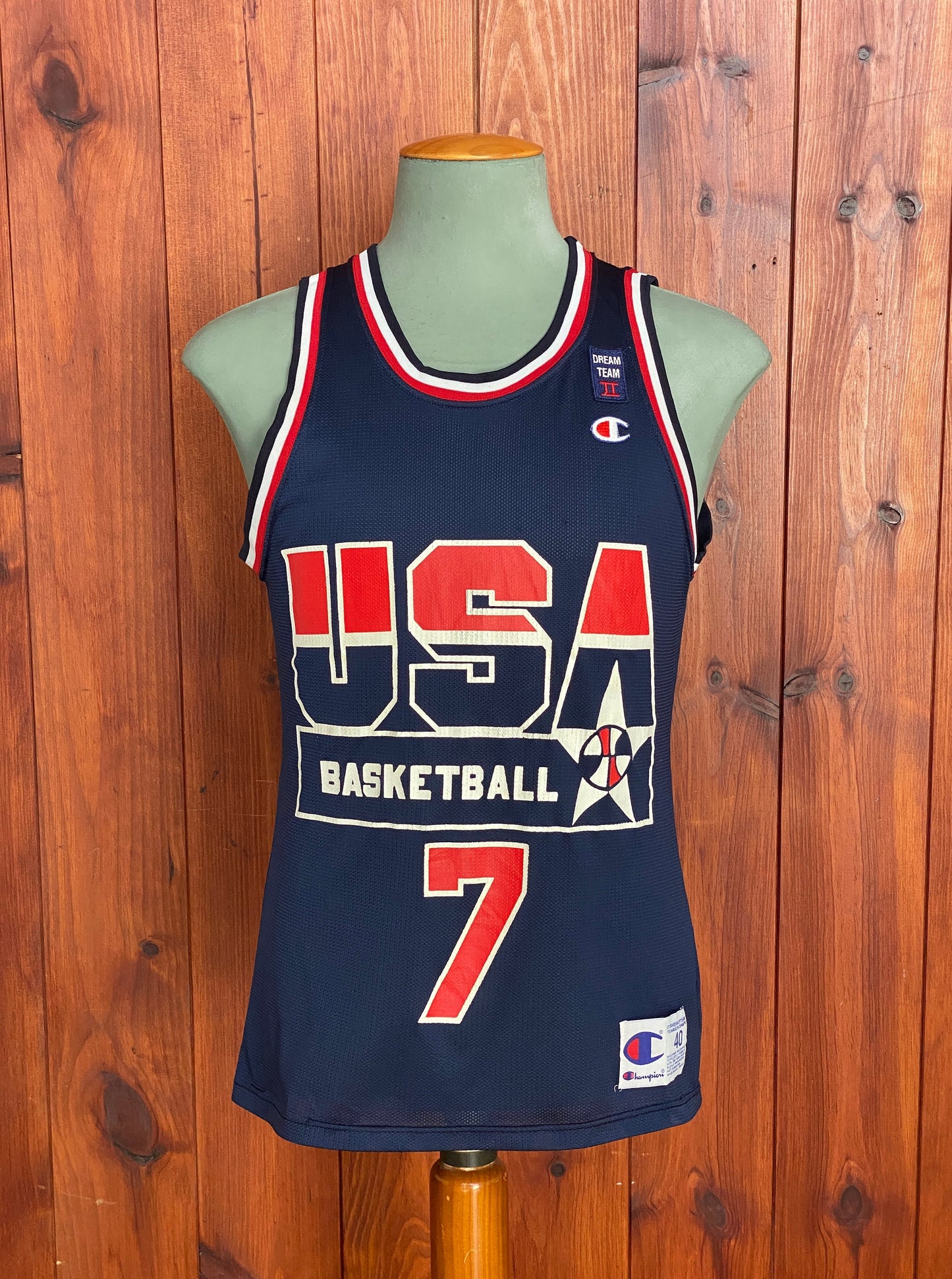 Size 40. # 7 Kemp Vintage 90s Champion jersey USA Dream Team Made in USA