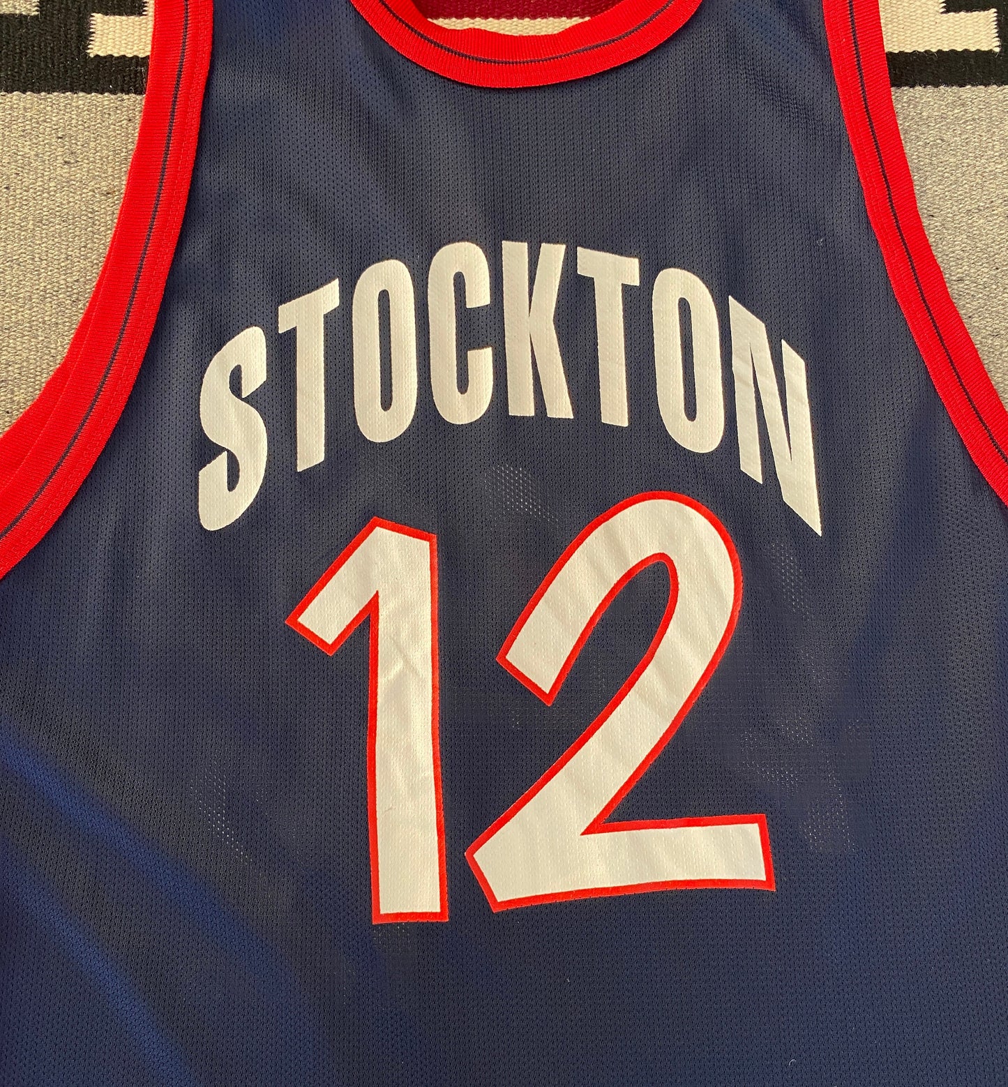 Size 48. # 12 John Stockton Vintage 90s Champion USA Dream Team Made In USA