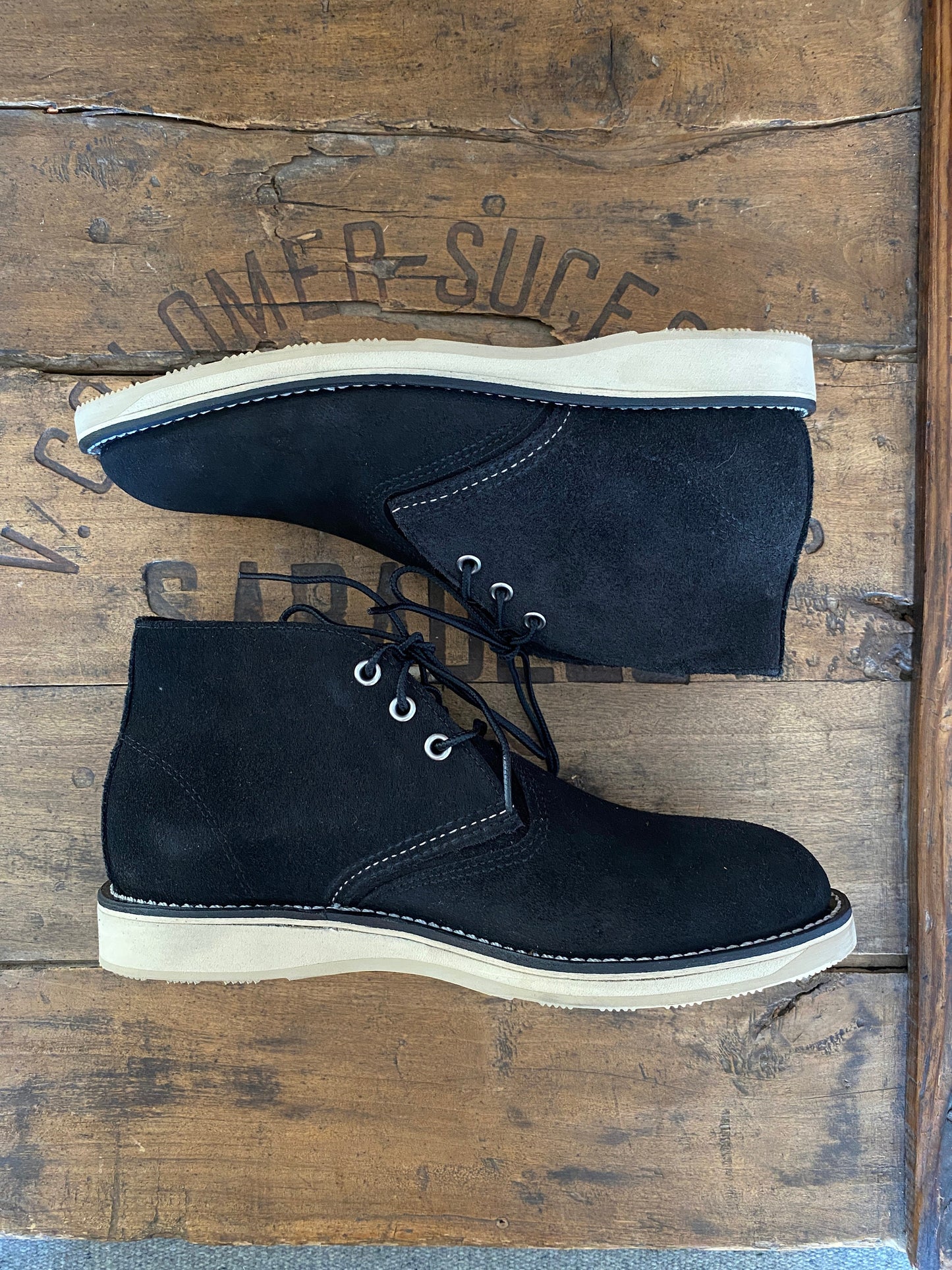 Red Wing 3147 Boots, size 8.5D (41.5 EU) - front view. Made in USA. Factory seconds.