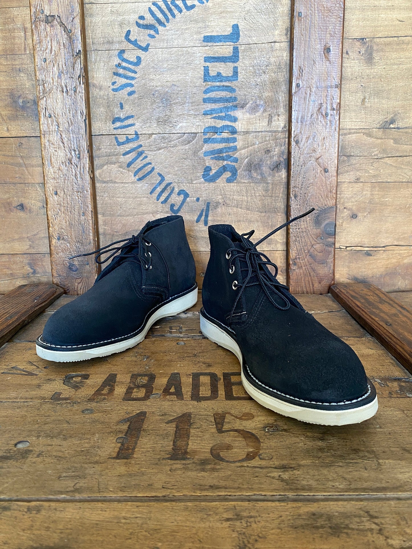 Red Wing 3147 Boots, size 8.5D (41.5 EU) - front view. Made in USA. Factory seconds.