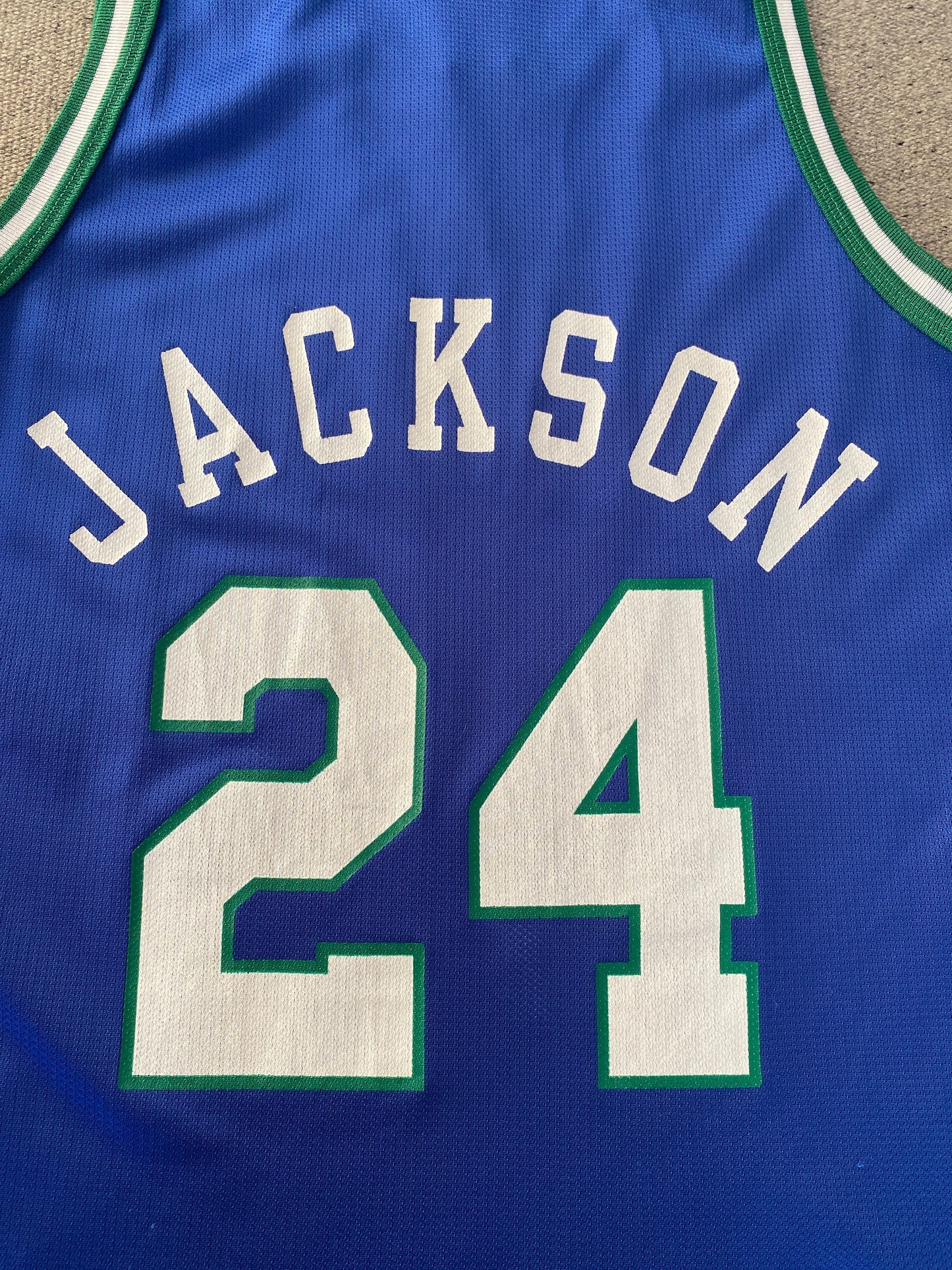 Size 40. Rare Vintage 90s jersey NBA Dallas Mavericks #24 Jackson Made In USA by Champion