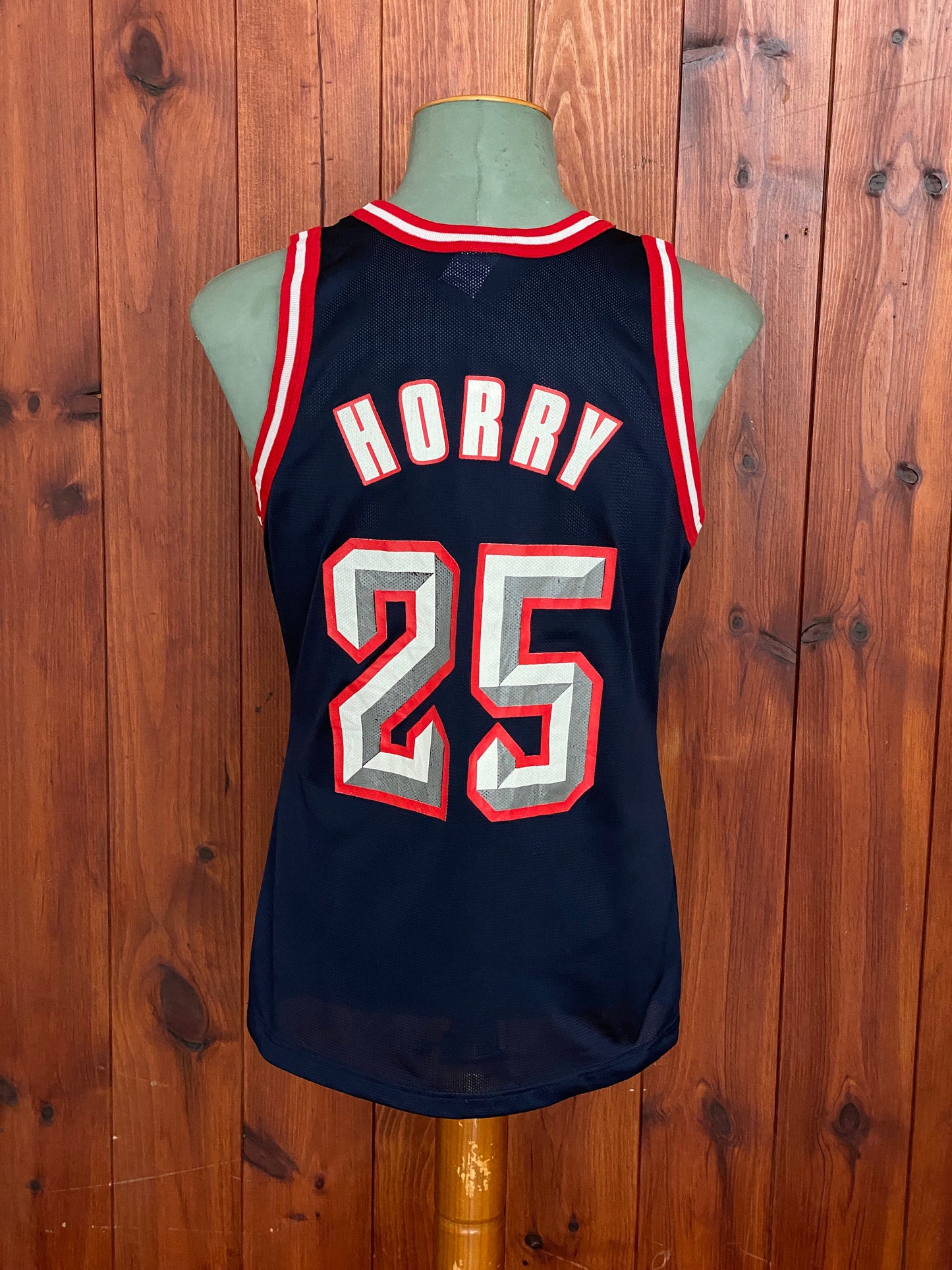 Size 40 . #25 Horry 90s Vintage Champion NBA Houston Rockets Jersey