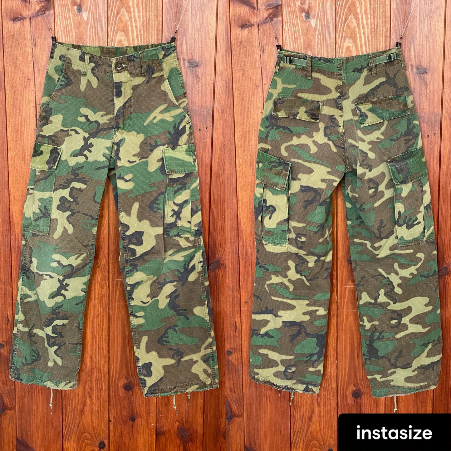 X Small Short . Authentic US Army 1969  camouflage jungle pants.