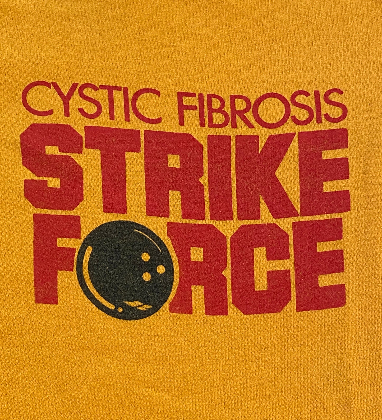 Vintage 80s Bowling Strike Force Cystic Fibrosis T-Shirt - Size M | Made in USA | Retro Tee