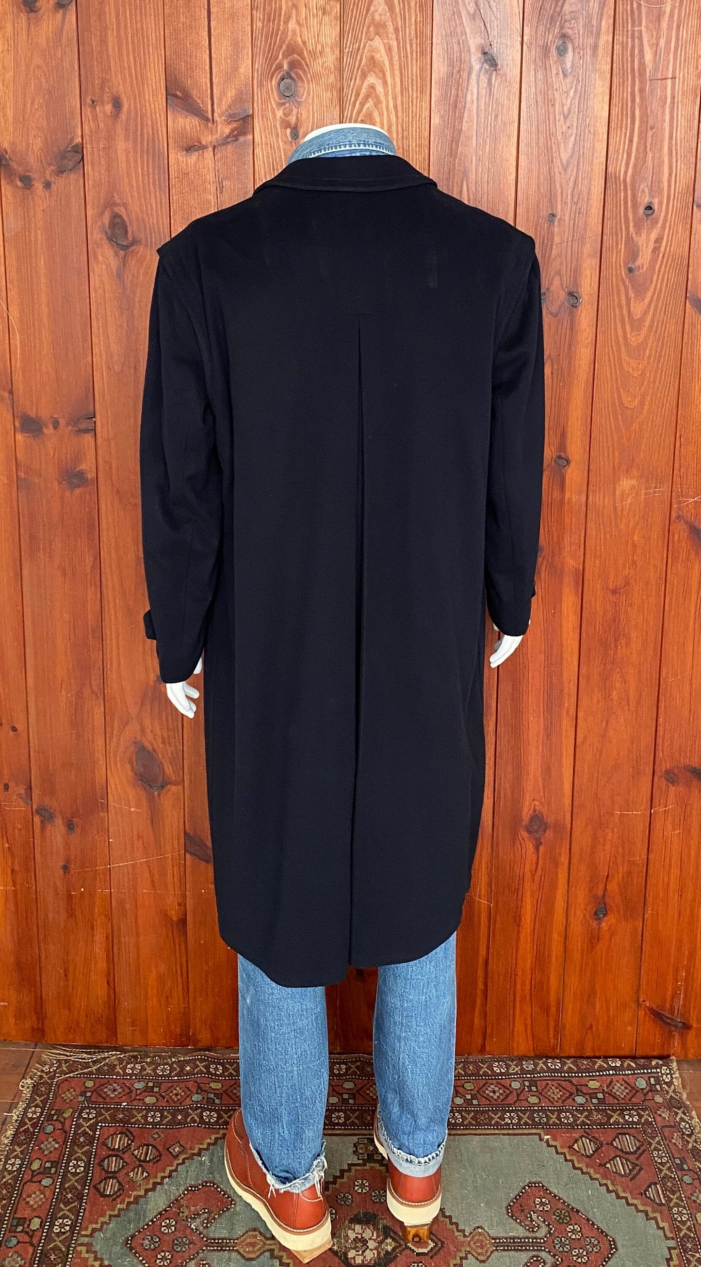 Vintage Dark Blue Wool Loden Coat - Size 52 EU | Made in Austria