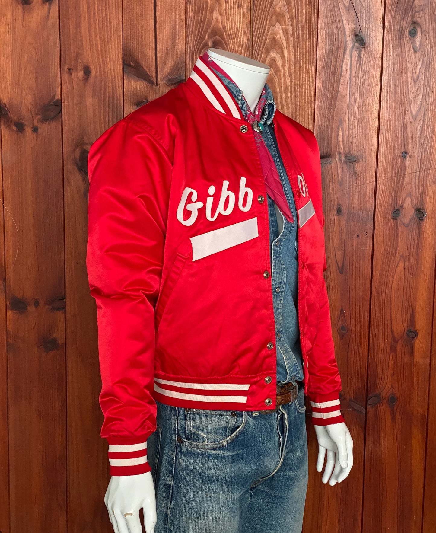 Medium Size Rare Vintage 80s Gibbons Starter Jacket, Made in USA - Classic Collectible