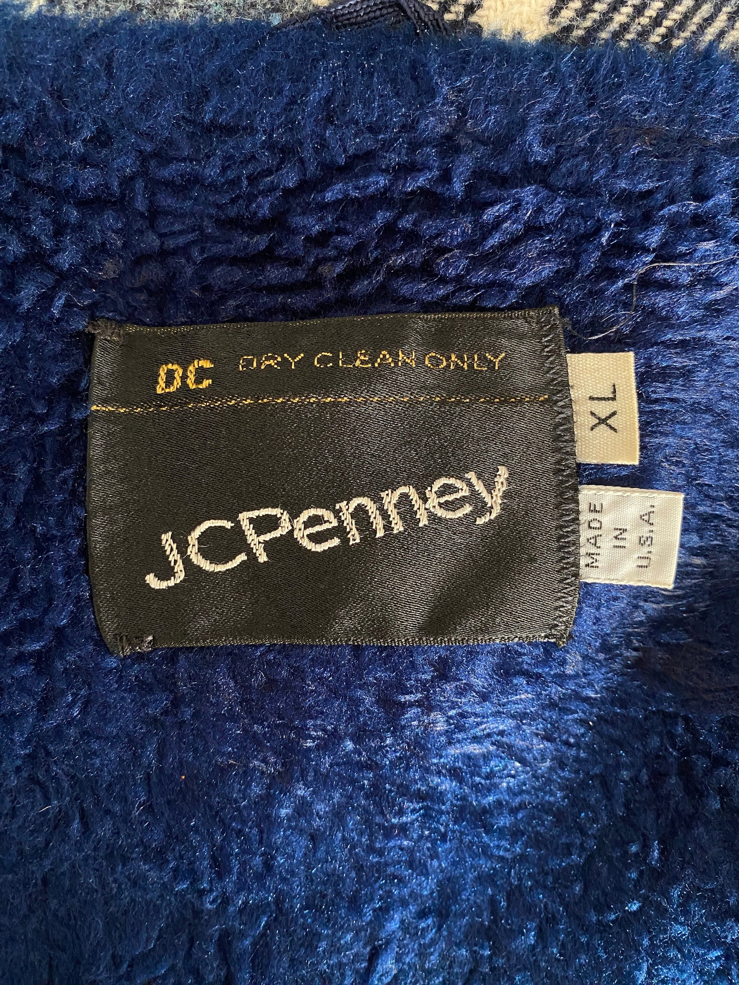 size XL. 70s Vintage JC Penney plaid jacket Made in USA