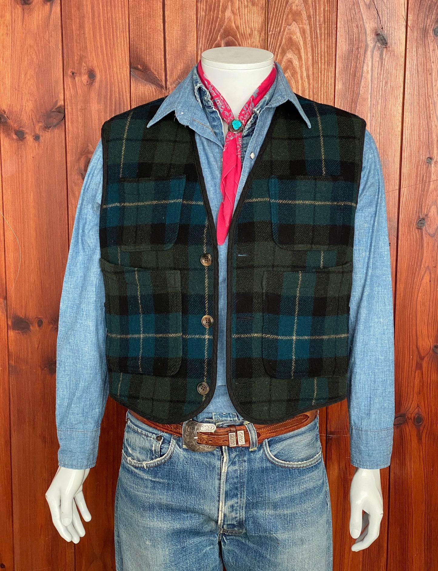 Size Med. Woolrich Vintage wool vest made in USA.