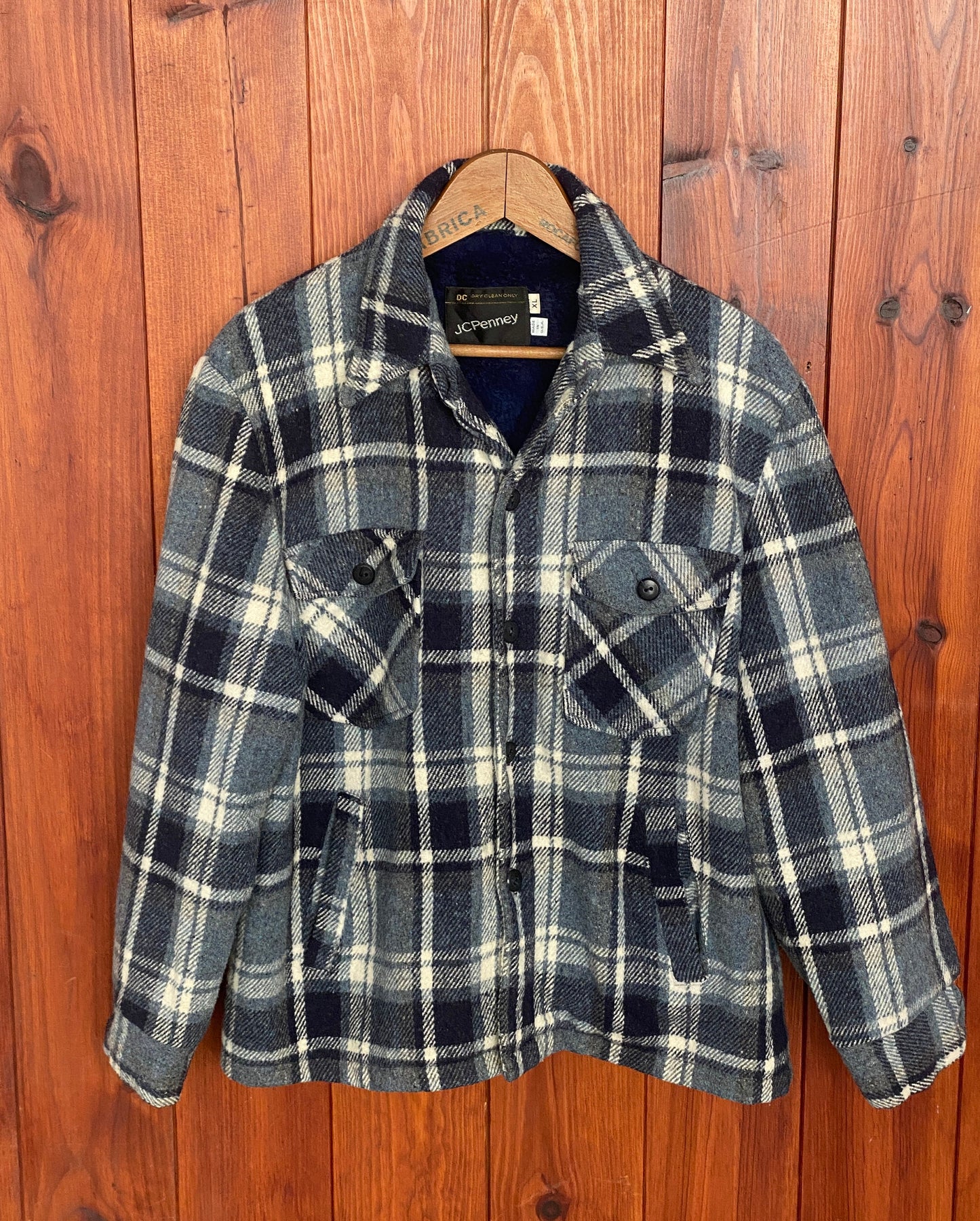 size XL. 70s Vintage JC Penney plaid jacket Made in USA