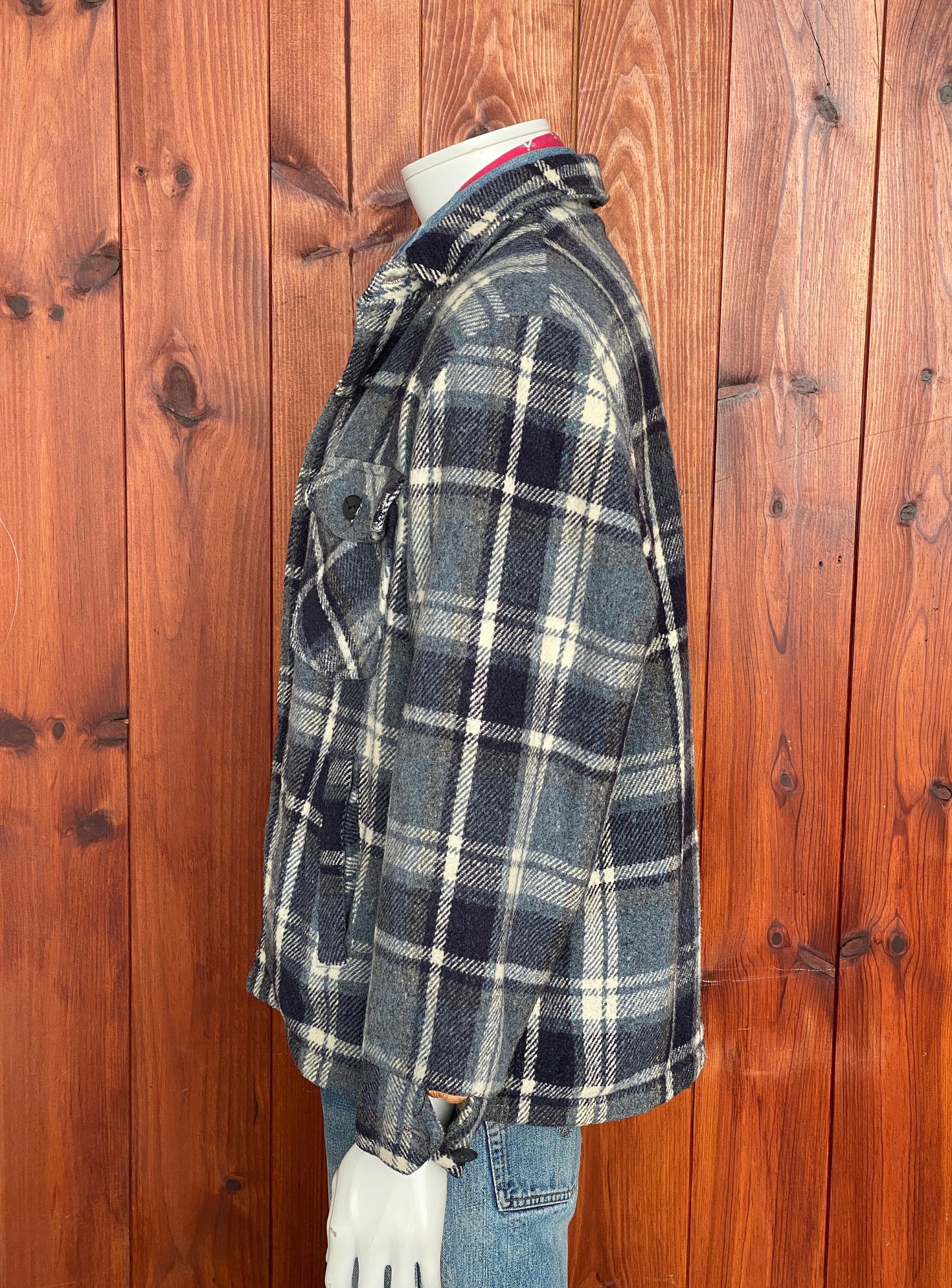 size XL. 70s Vintage JC Penney plaid jacket Made in USA