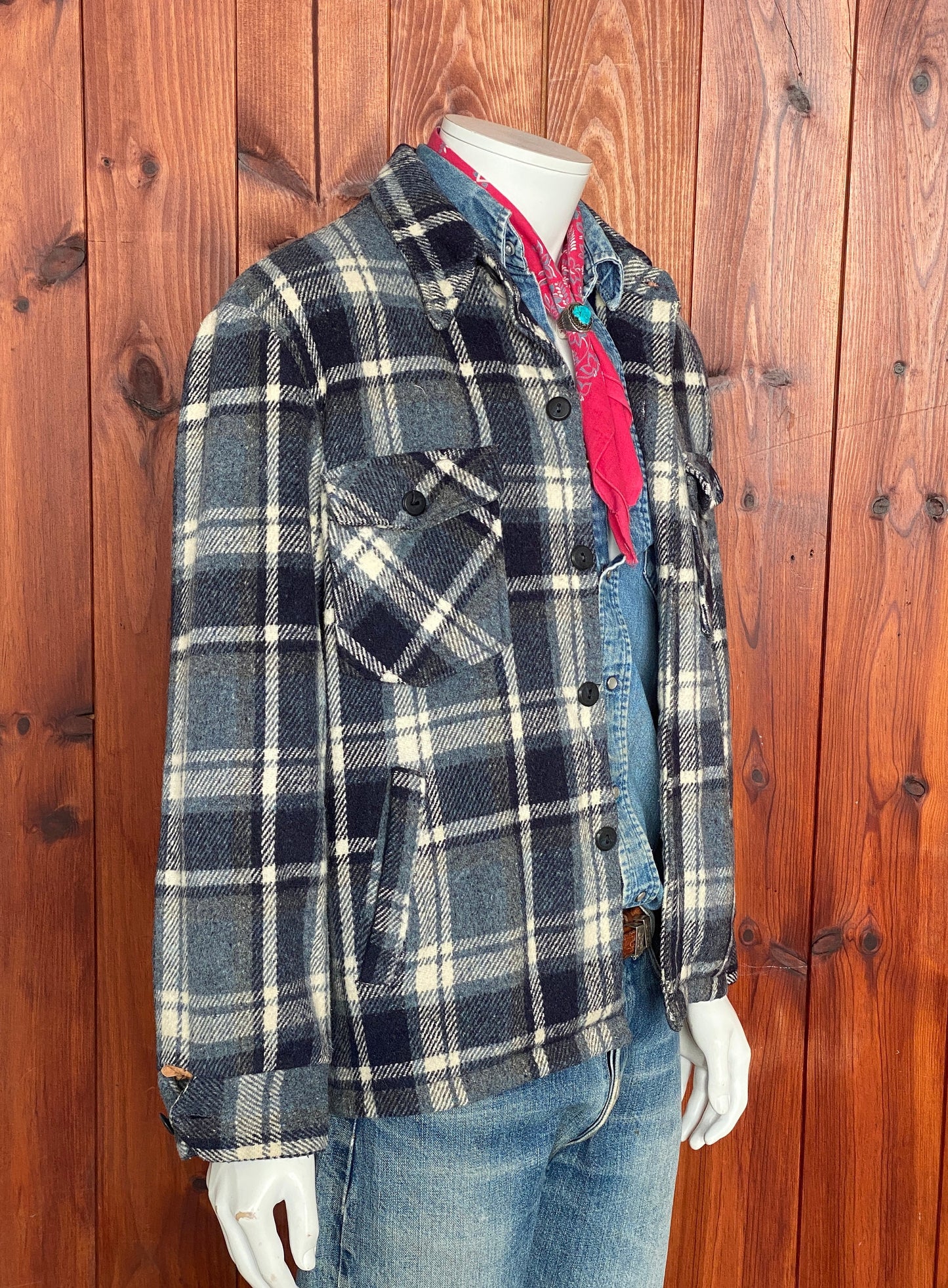 size XL. 70s Vintage JC Penney plaid jacket Made in USA
